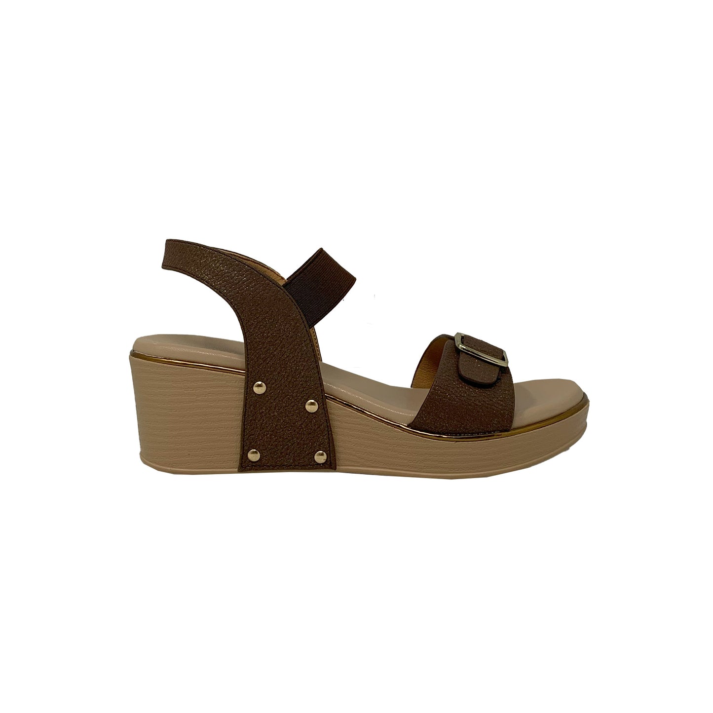 Glossy Buckle Wedges