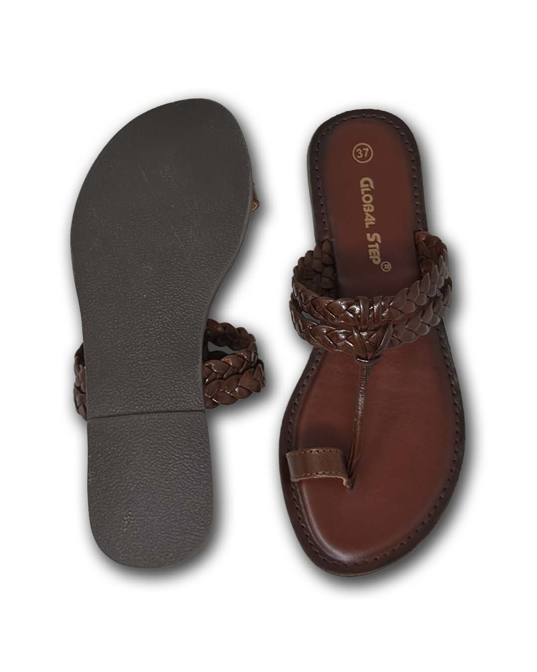 Posh Braided Luxe Toe-Loop Flats