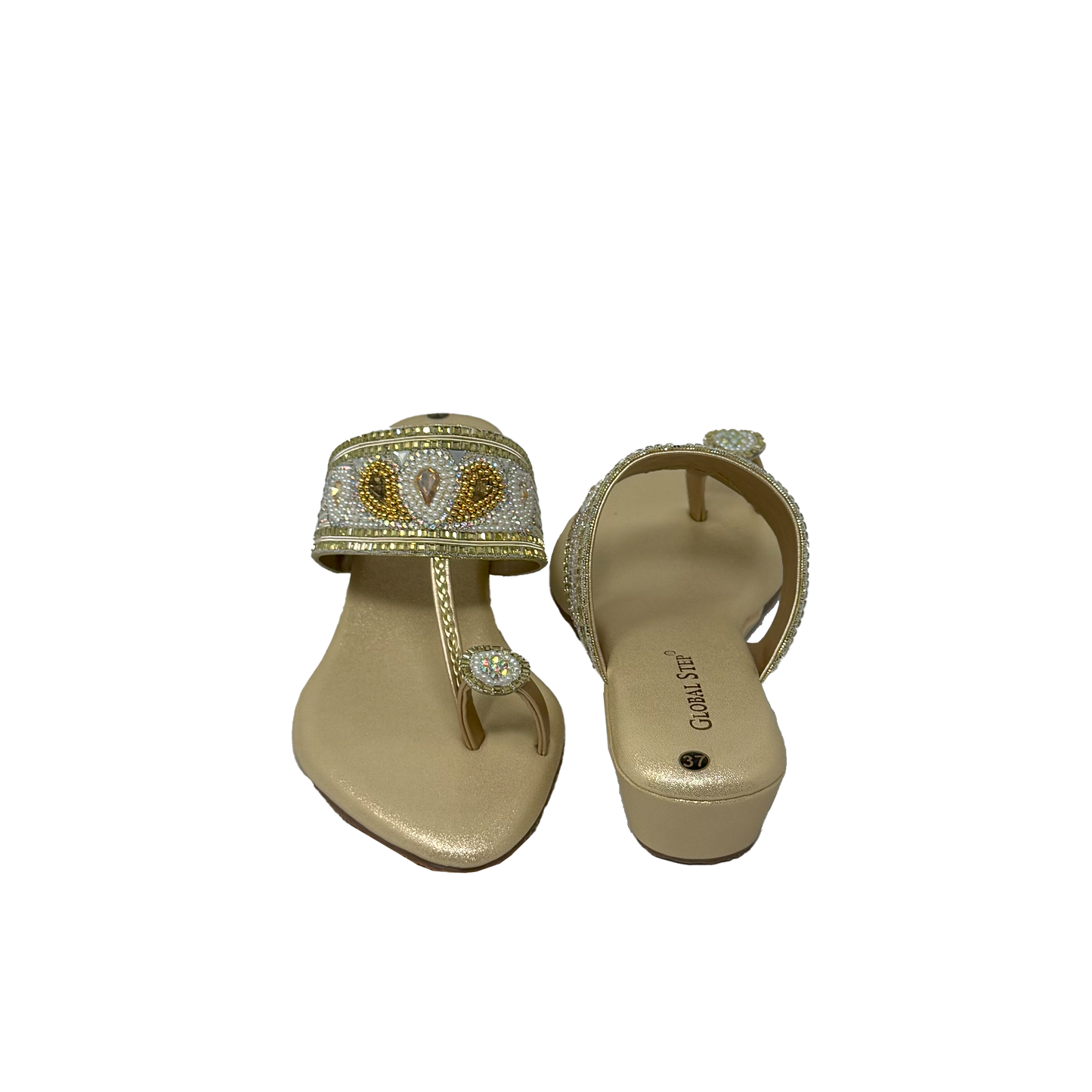 Embellished Toe-Ring Wedges