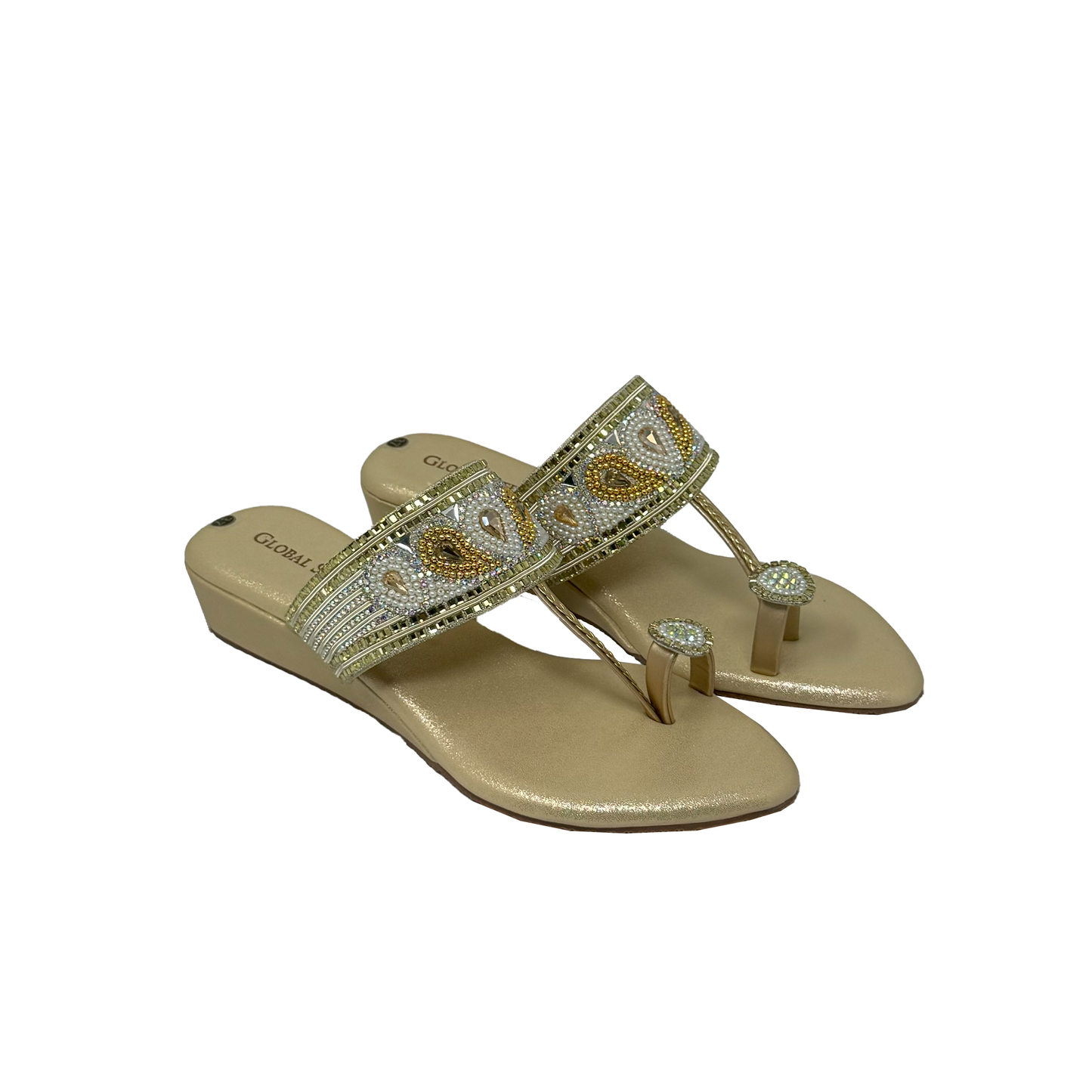 Embellished Toe-Ring Wedges
