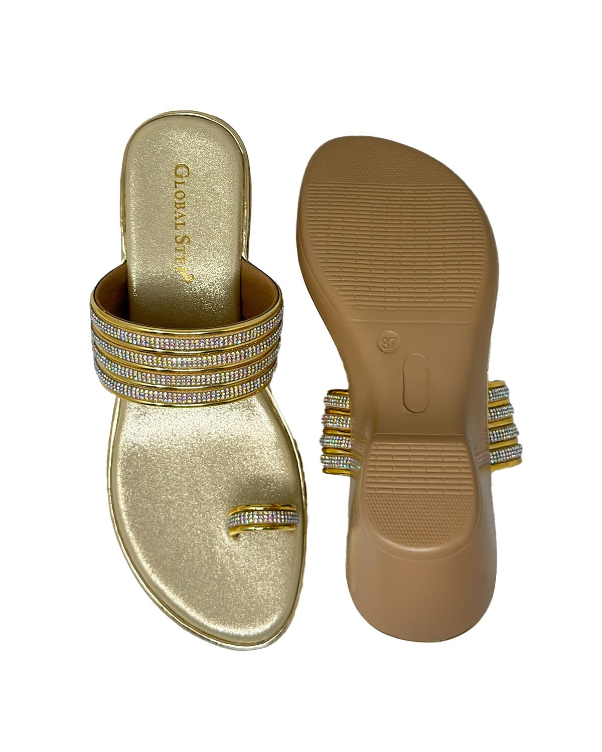 Luxe Radiance Toe-Ring Wedges