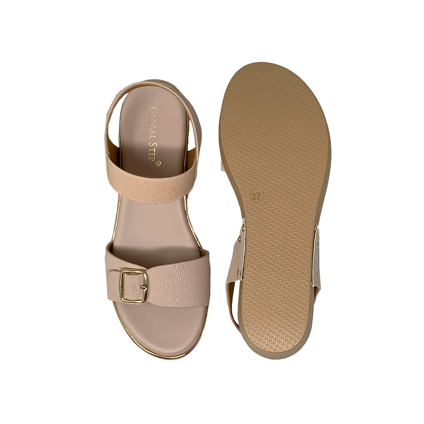 Glossy Buckle Wedges