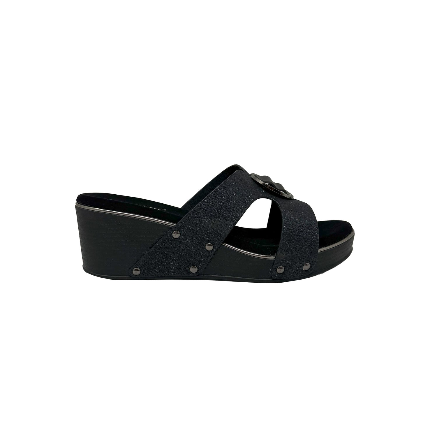 Elegant Buckle Wedge Sandals