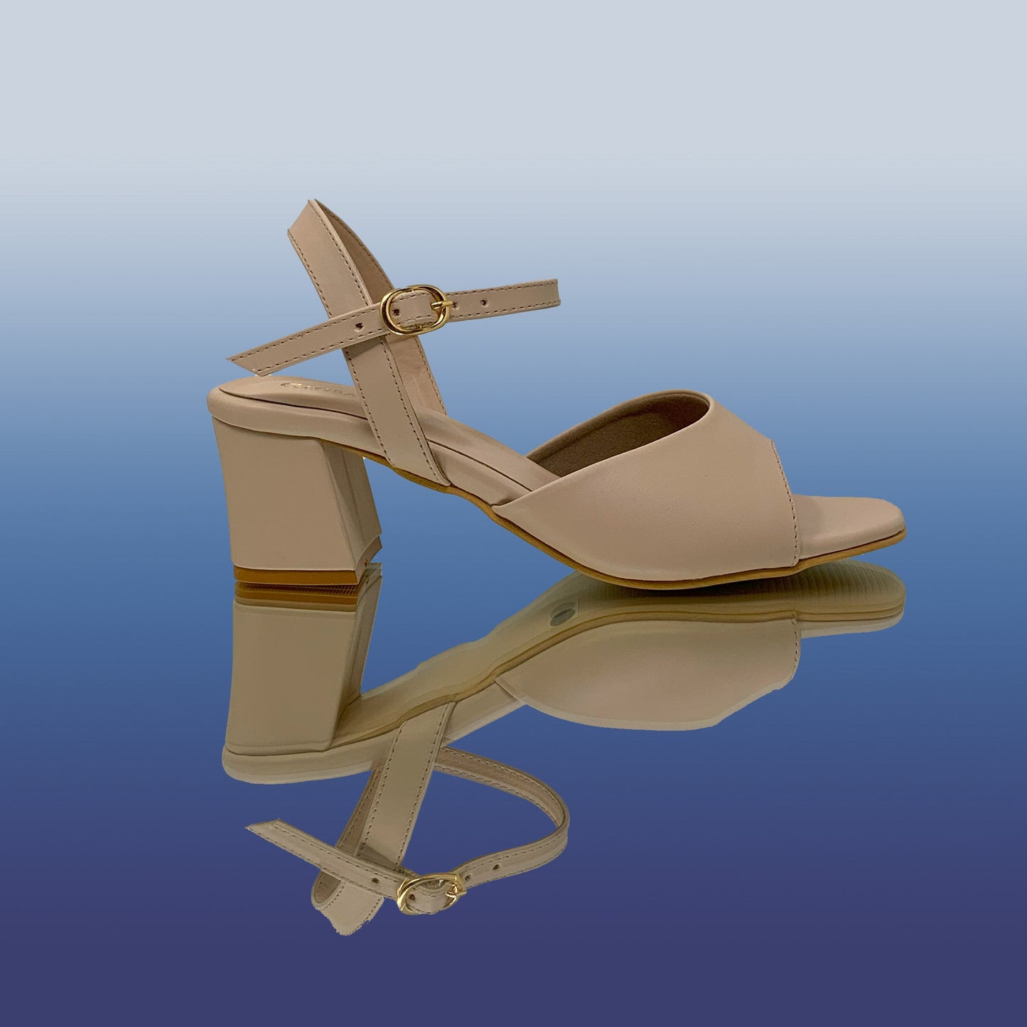 Beige Block Heel Sandals - GlobalStep - shoes - 36