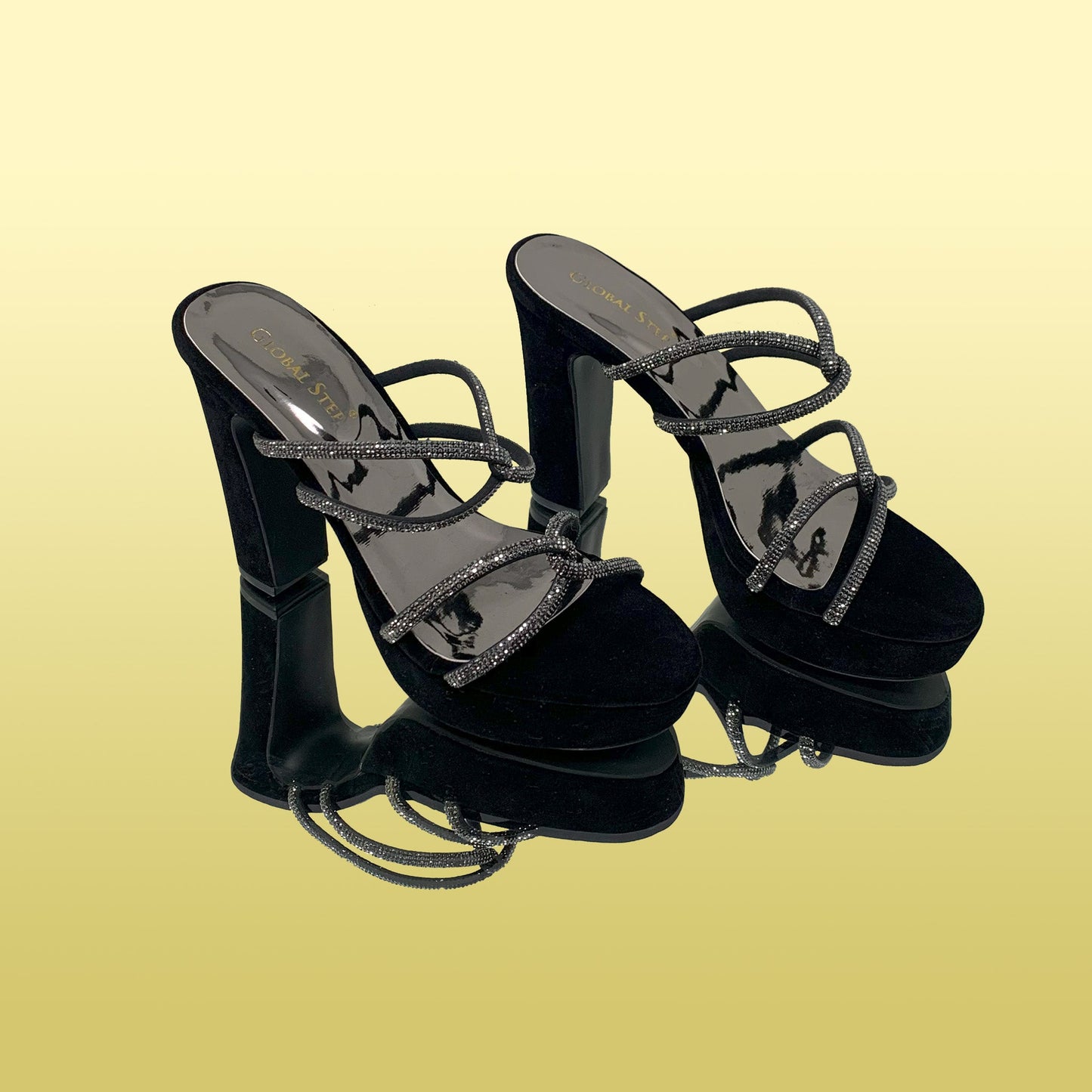 Black Nubuck High Heels - GlobalStep - shoes - 35