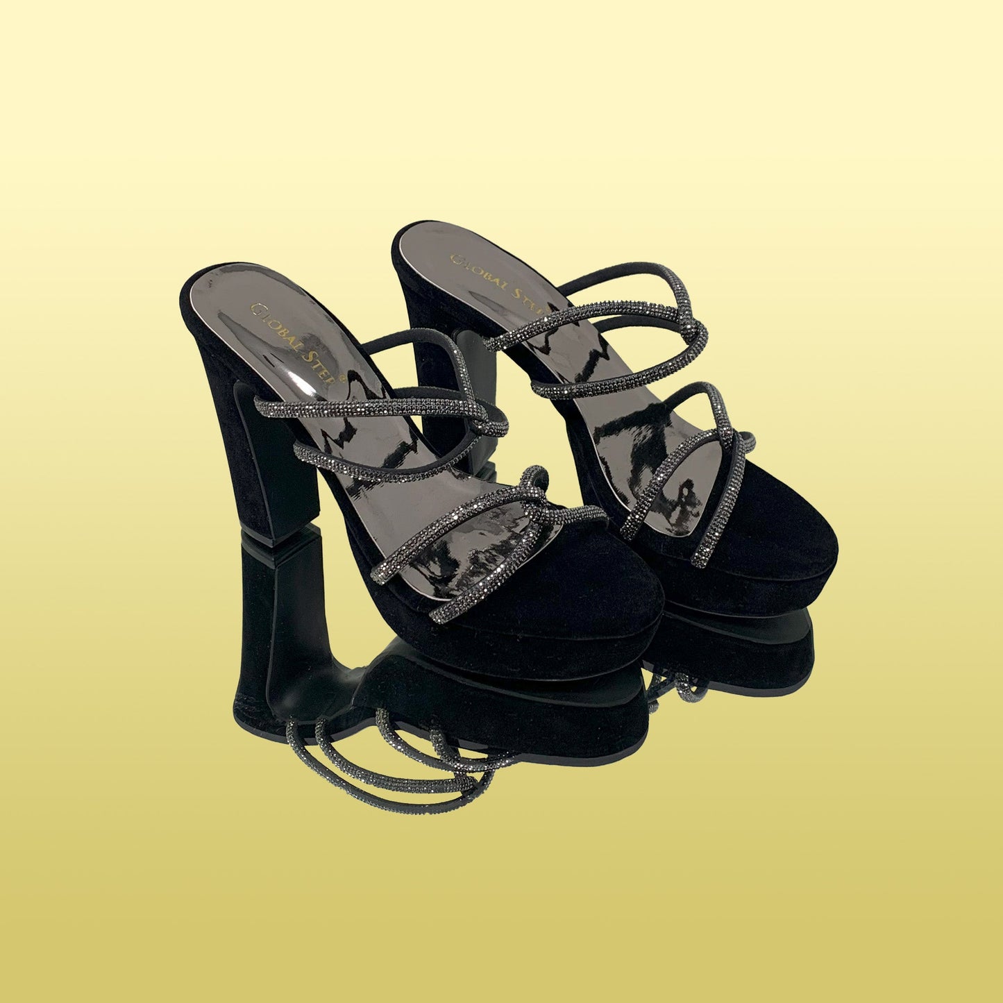 Black Nubuck High Heels - GlobalStep - shoes - 35