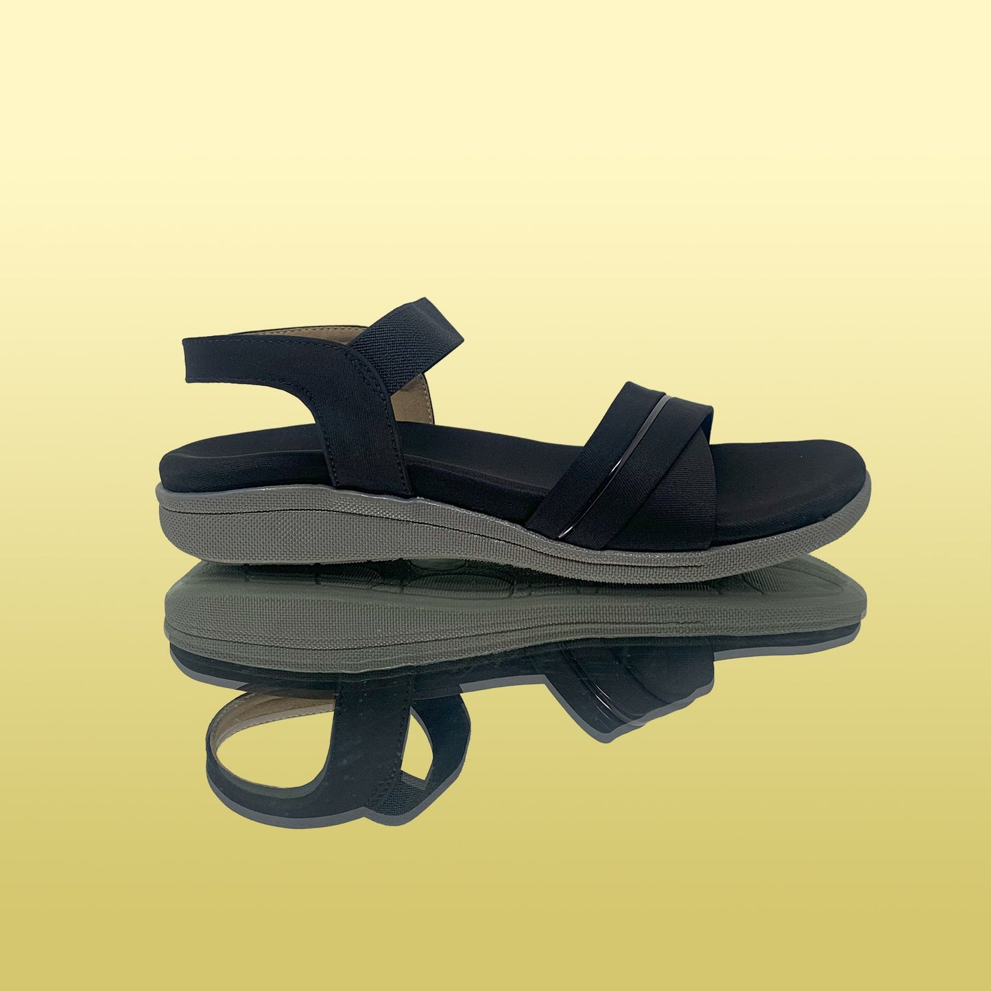 Black Sandal with Silver Accent - GlobalStep - shoes - 36
