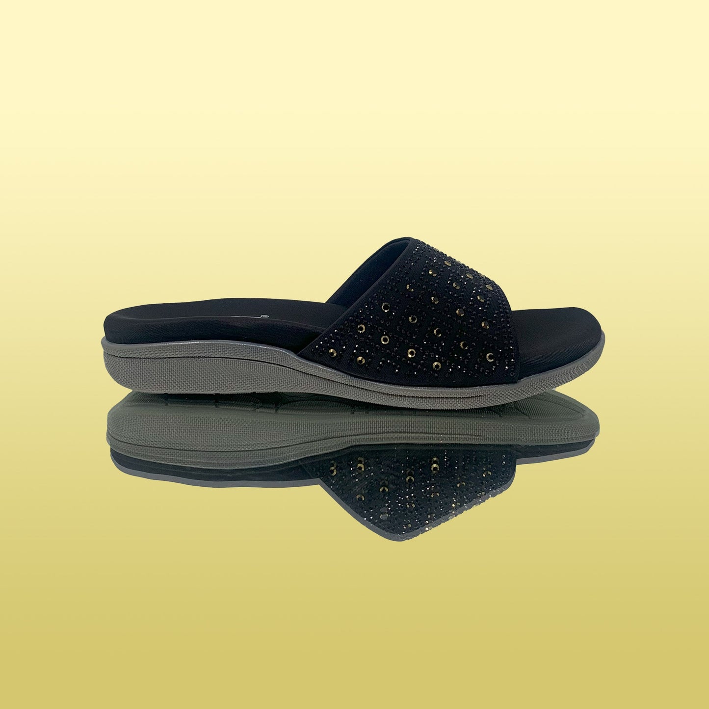 Black Slip - On Sandals - GlobalStep - shoes - 36