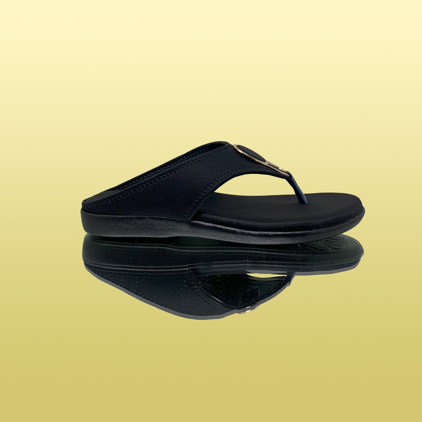 Black Slip - On Sandals - GlobalStep - shoes - 36