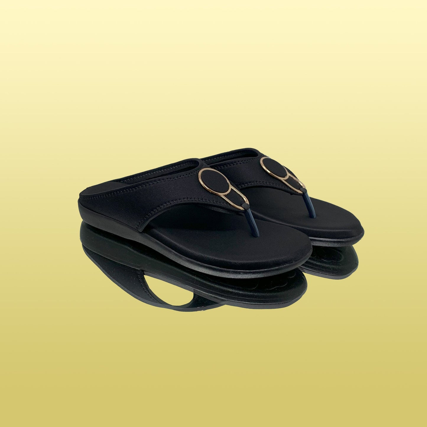 Black Slip - On Sandals - GlobalStep - shoes - 36