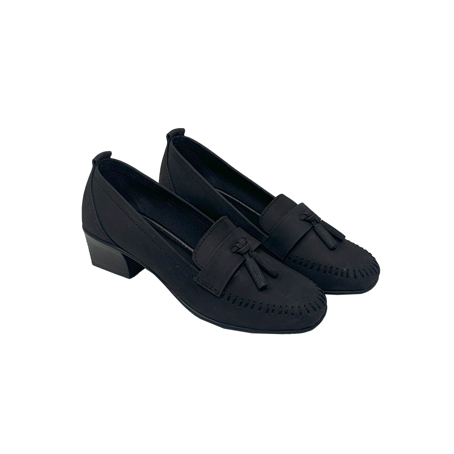 Black Tassel Loafers - GlobalStep - shoes - 36