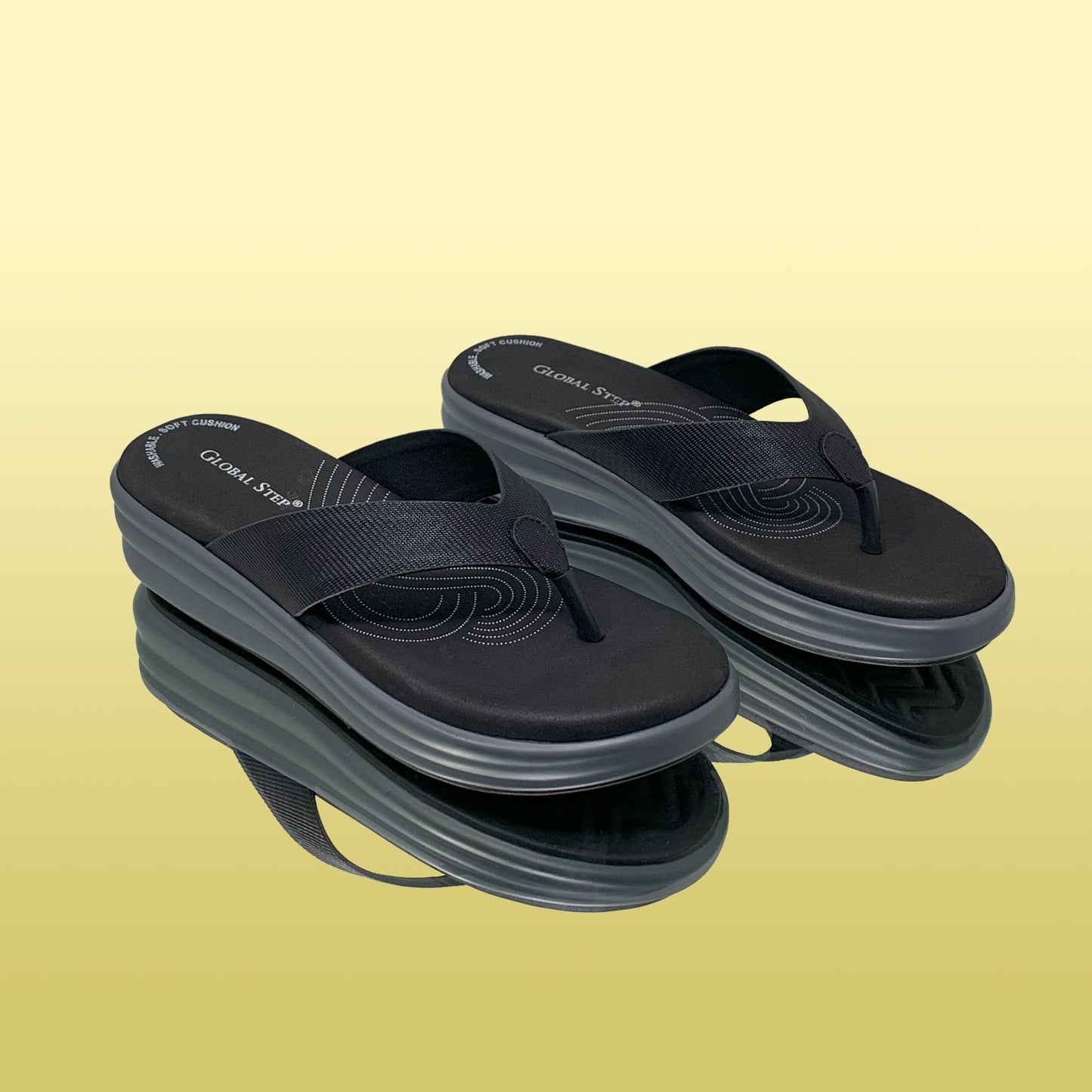 Black Versatile Platform Wedges - GlobalStep - shoes - 36