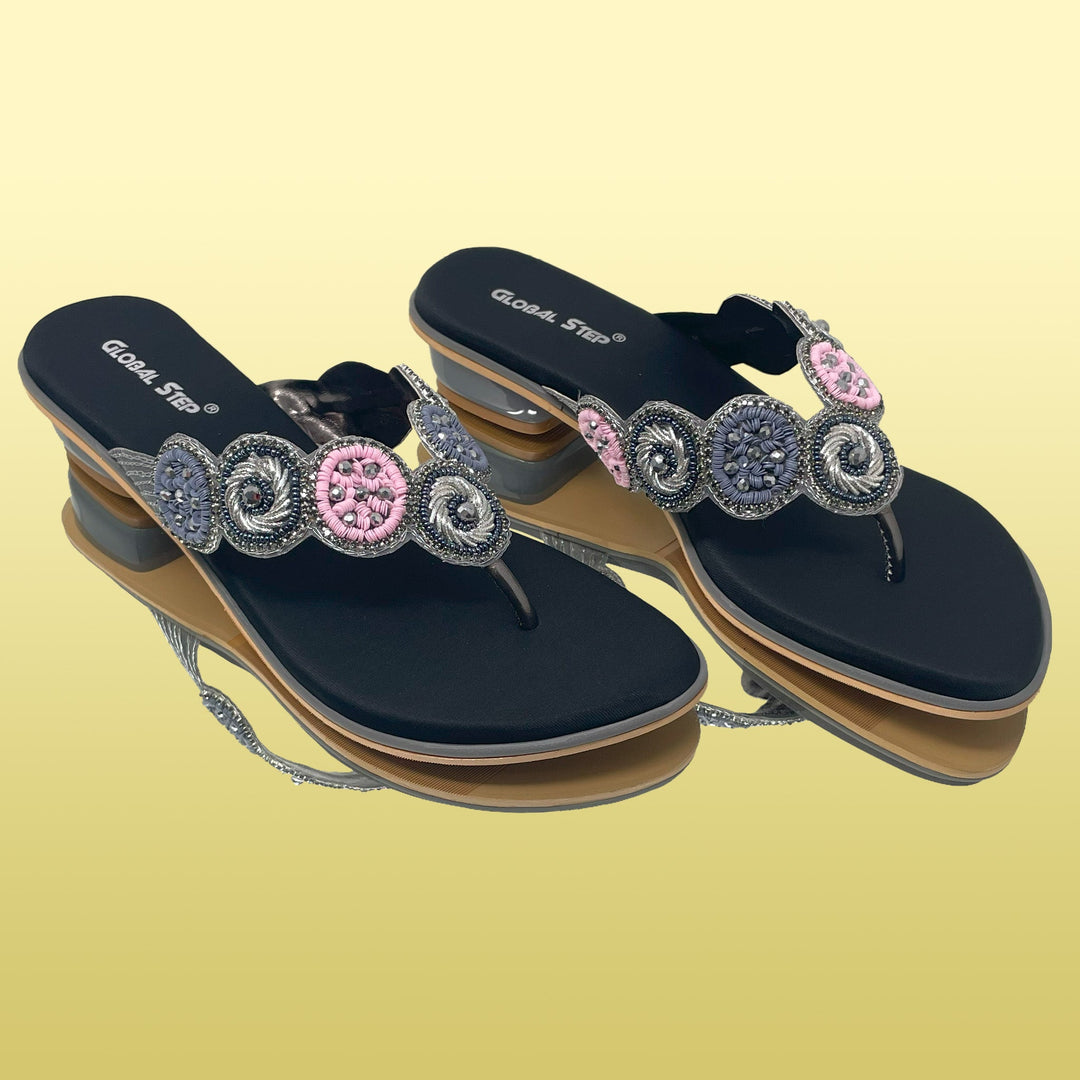 Black ZariCharm SlideEase Heels - GlobalStep - Heels - 36