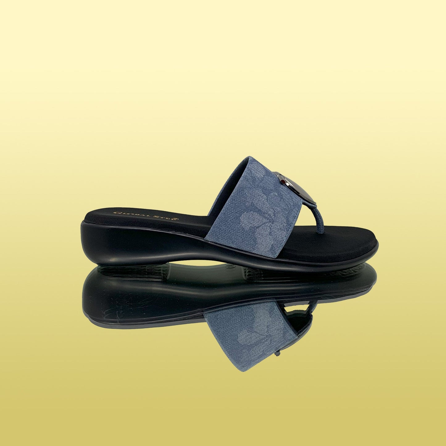 Blue Denim - style Slides - GlobalStep - shoes - 36
