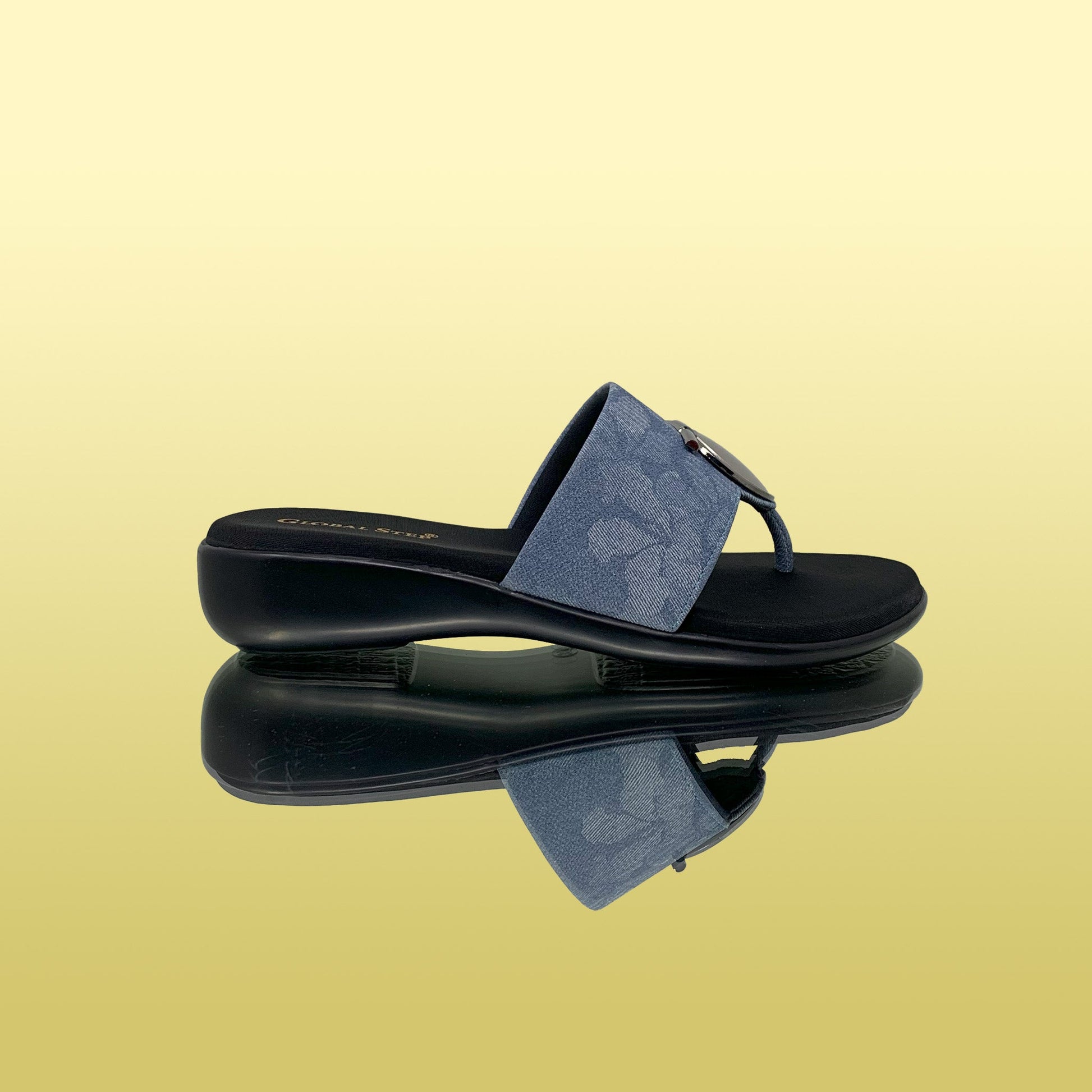 Blue Denim - style Slides - GlobalStep - shoes - 36
