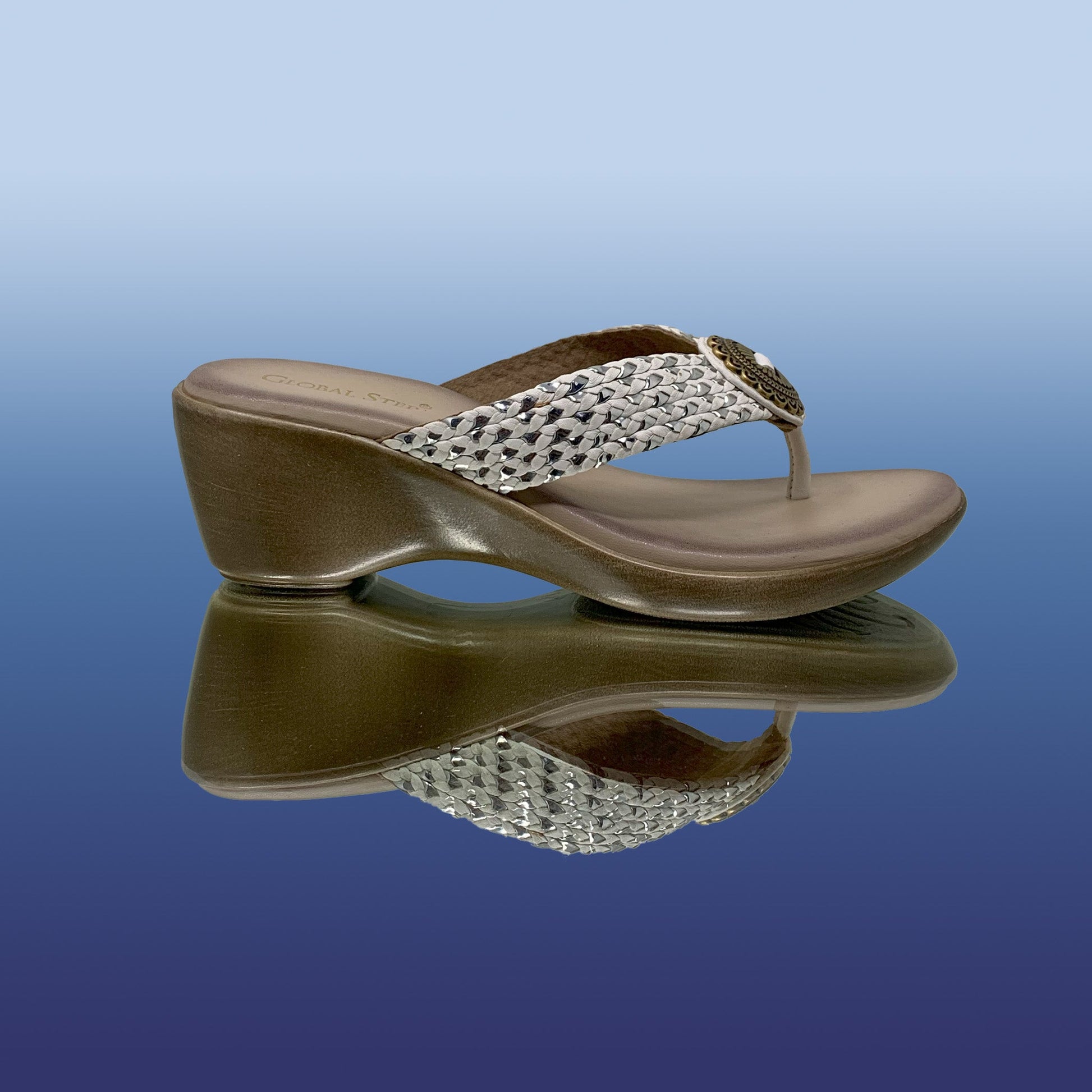 Braided Charm Wedge Sandals - GlobalStep - shoes - 36