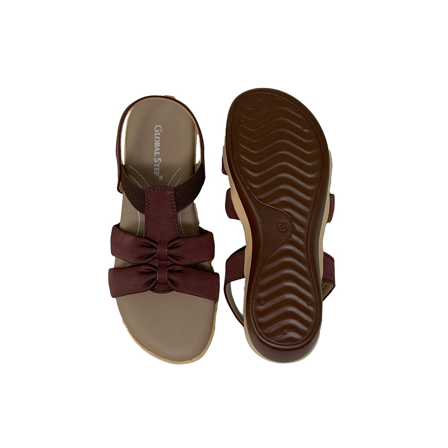 Brown SoftTwist Comfort Sandals - GlobalStep - shoes - 36