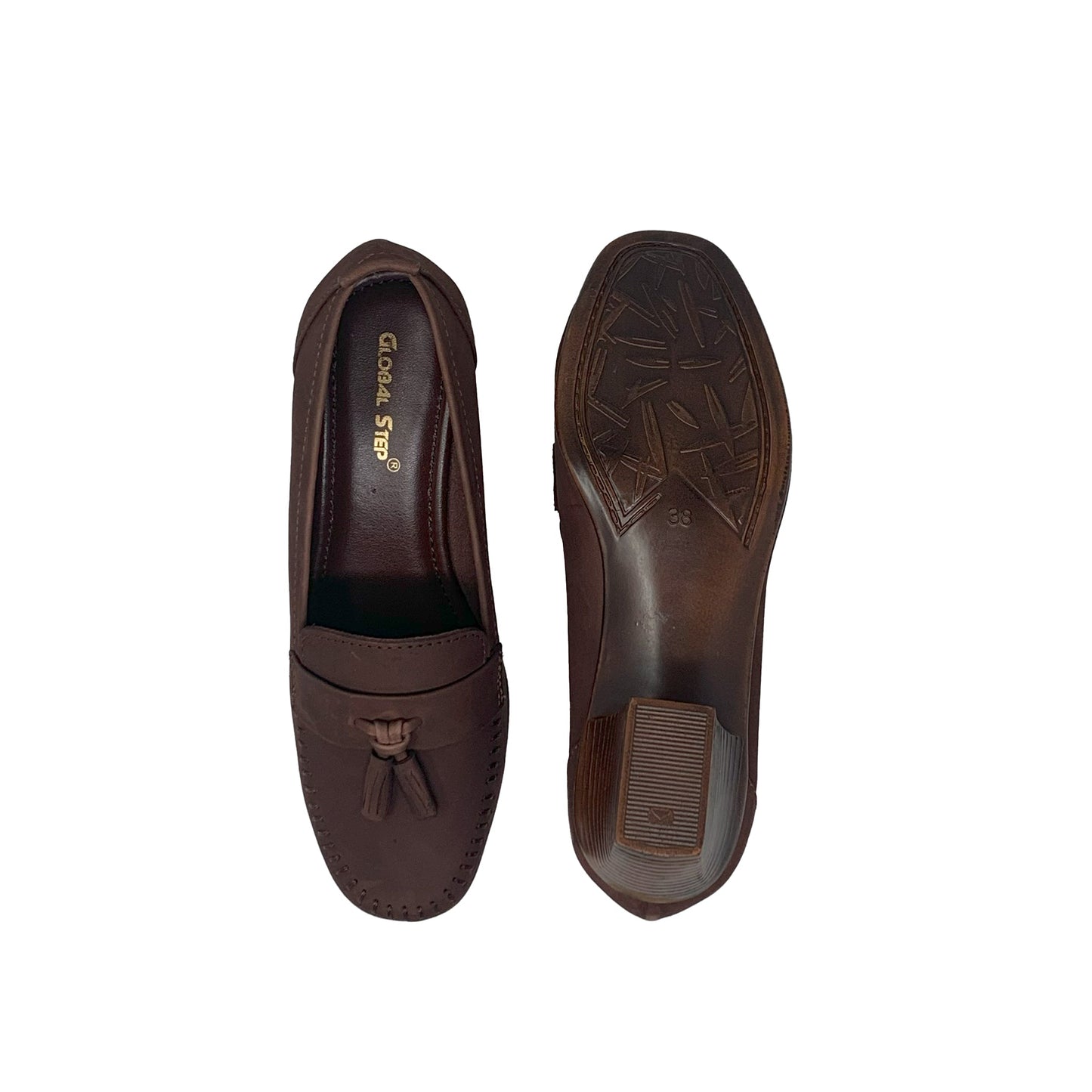 Brown Tassel Loafers - GlobalStep - shoes - 36