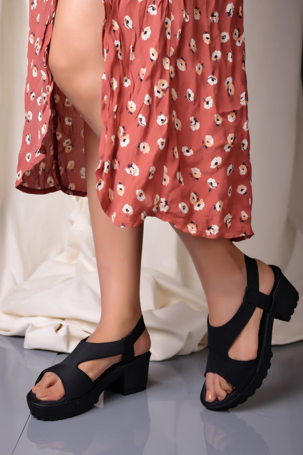 Chunky sandal heels best sale