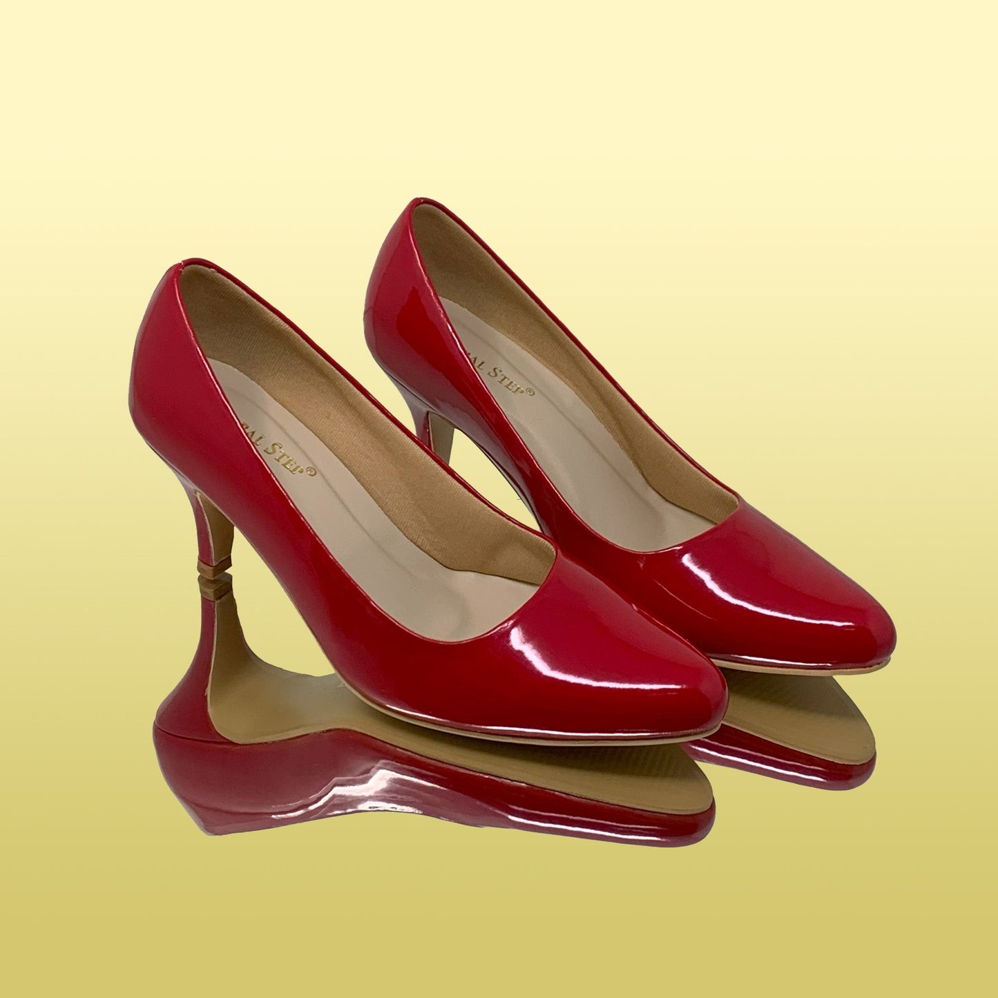 Classic Red Patent Leather Heels - GlobalStep - shoes - 36