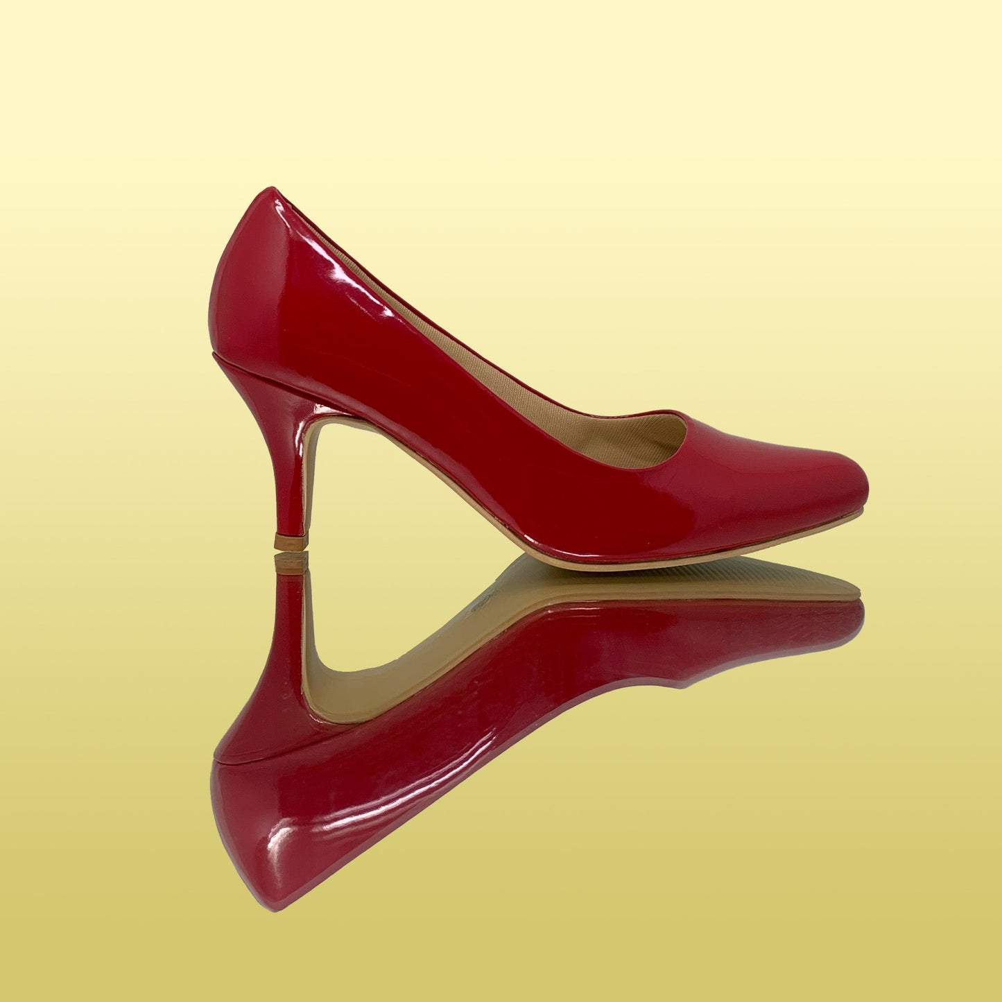 Classic Red Patent Leather Heels - GlobalStep - shoes - 36