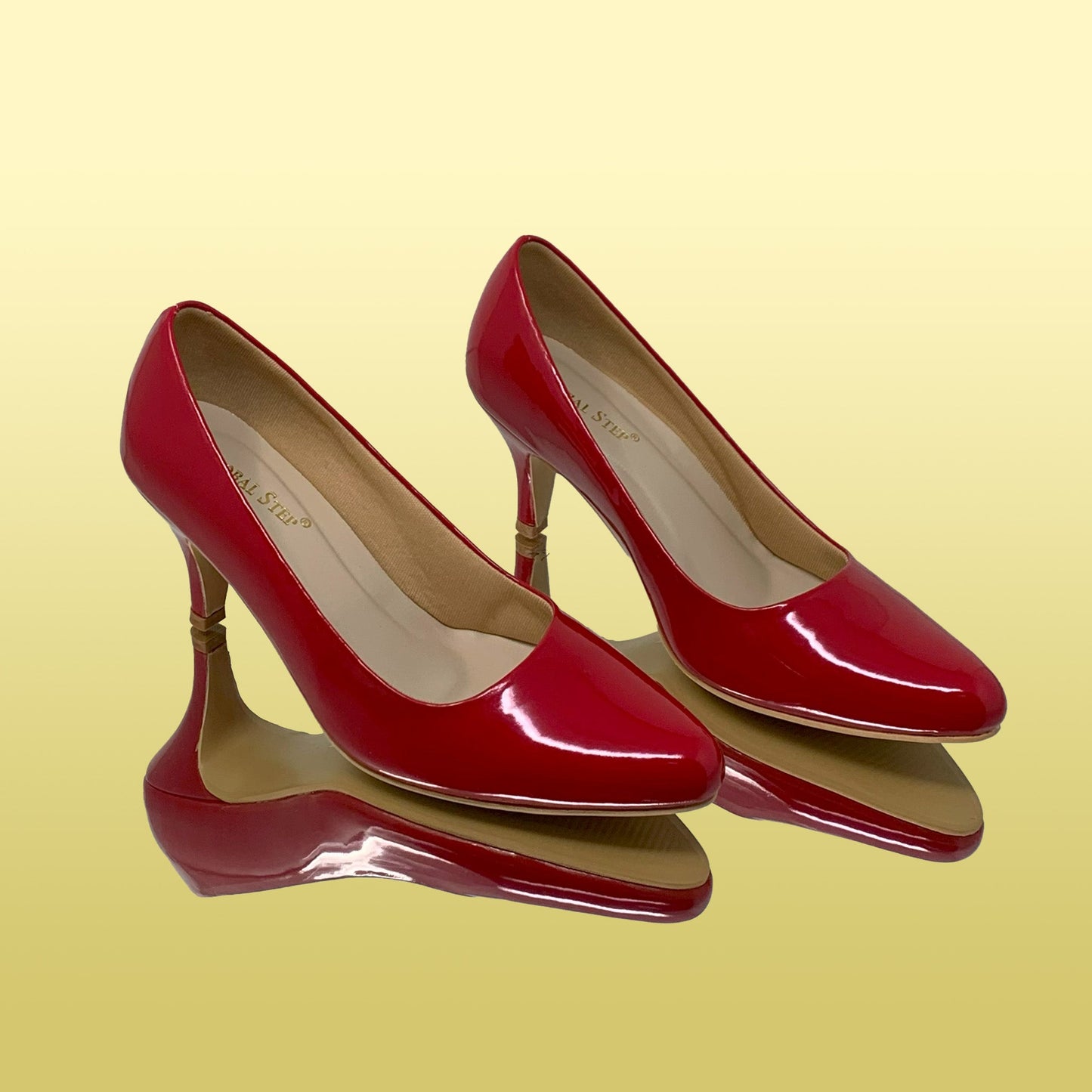 Classic Red Patent Leather Heels - GlobalStep - shoes - 36