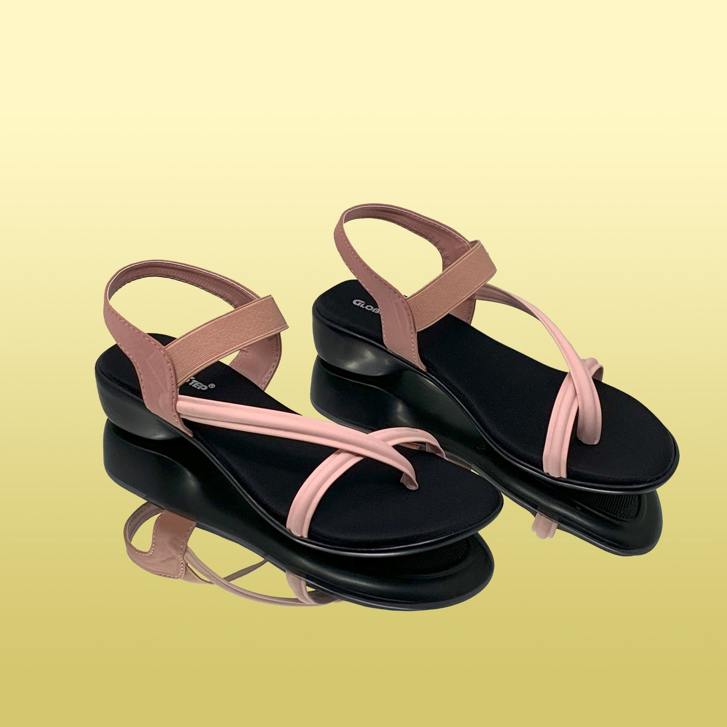 Comfortable Stappy Pink Sandals - GlobalStep - shoes - 36