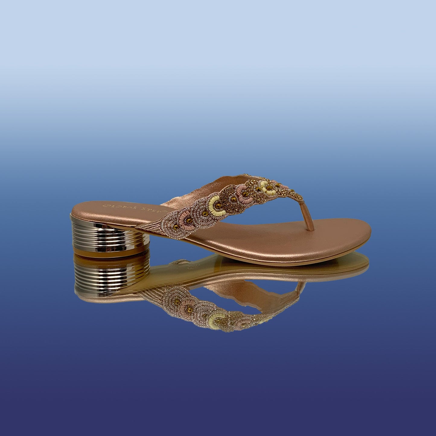 Elegant Beaded Wedge Sandals - Stylish & Comfortable - GlobalStep - shoes - 36