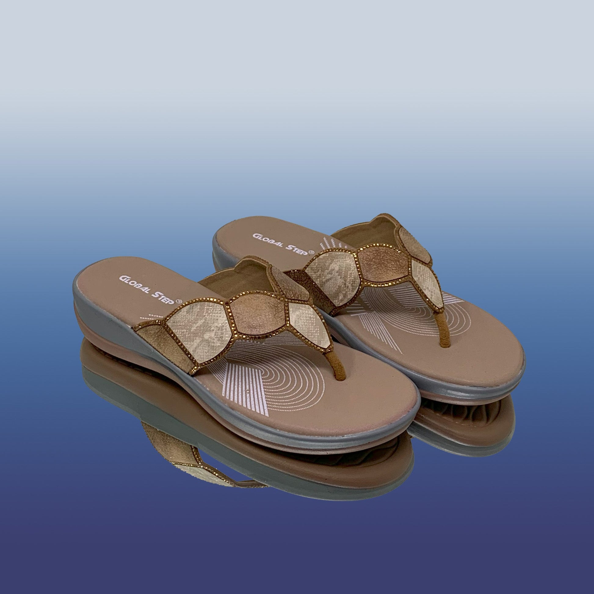 Elegant Beige Beaded Sandals - GlobalStep - shoes - 36