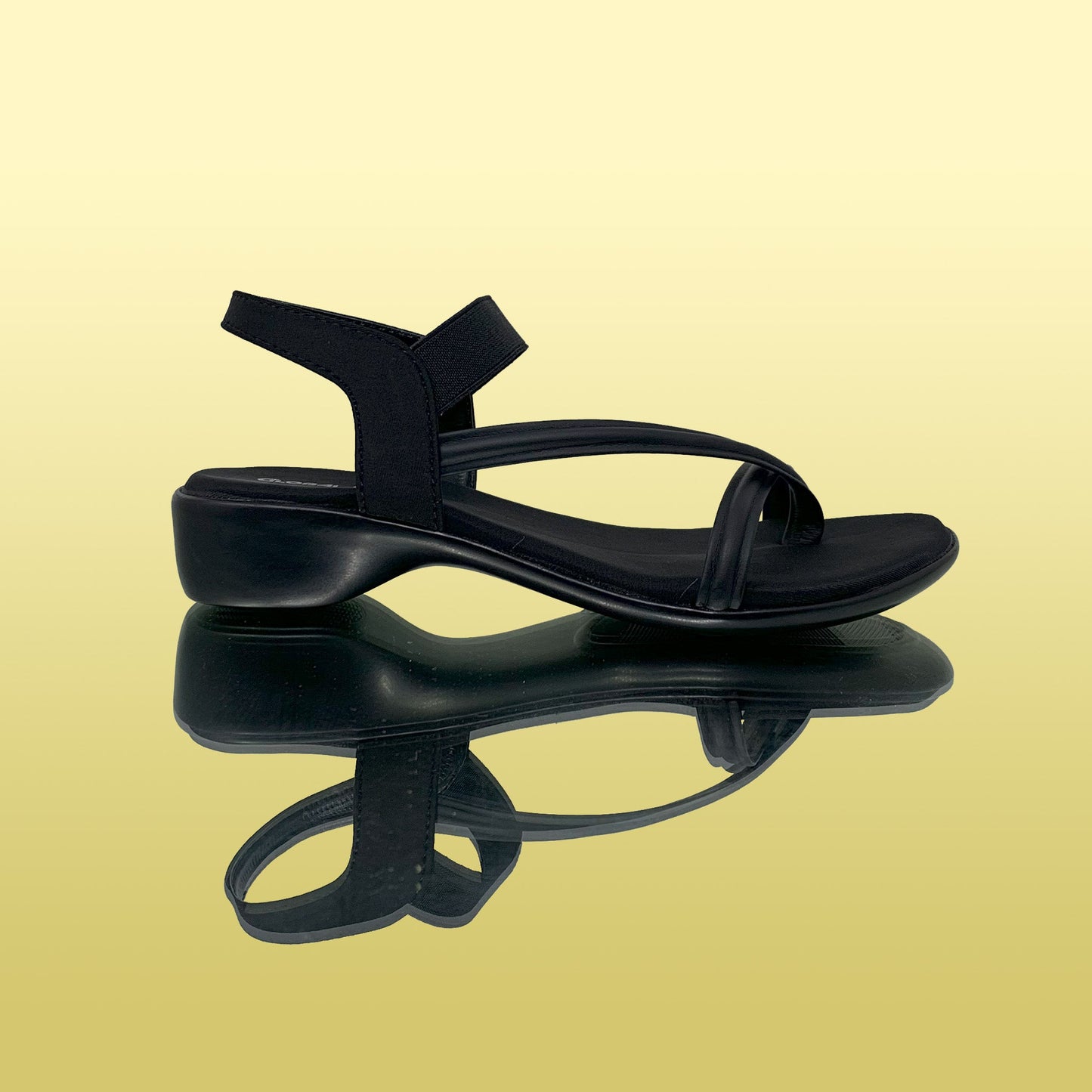Elegant Black Strappy Sandals - GlobalStep - shoes - 36