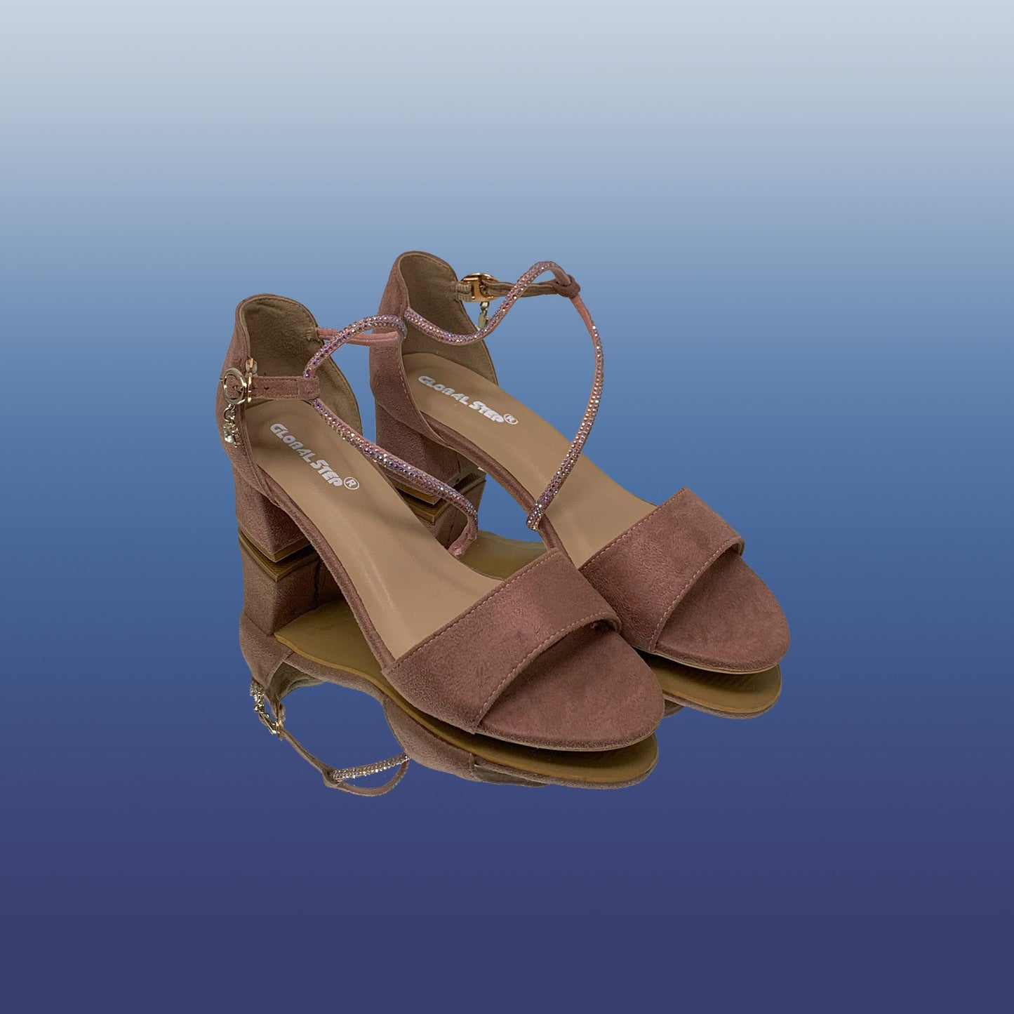 Elegant Pink Block Heel Sandals - GlobalStep - shoes - 36