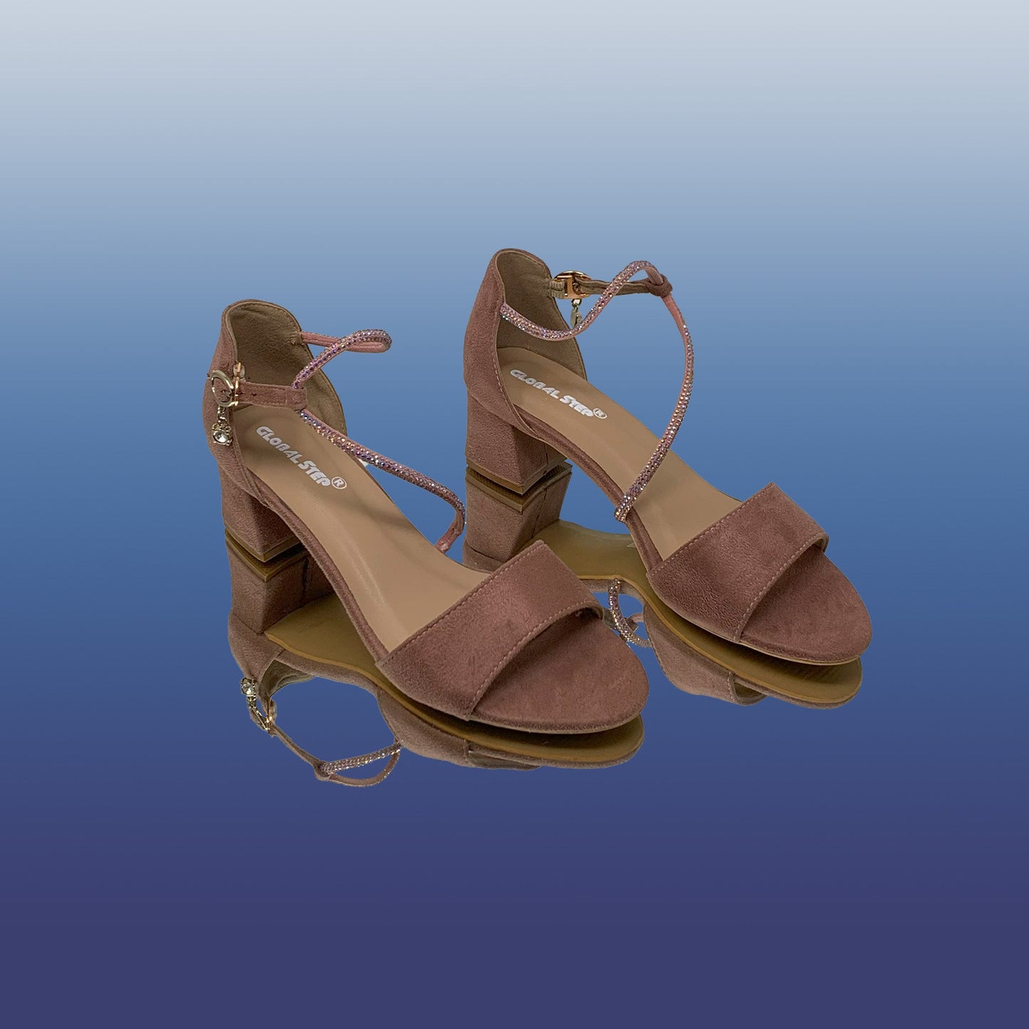 Elegant Pink Block Heel Sandals - GlobalStep - shoes - 36