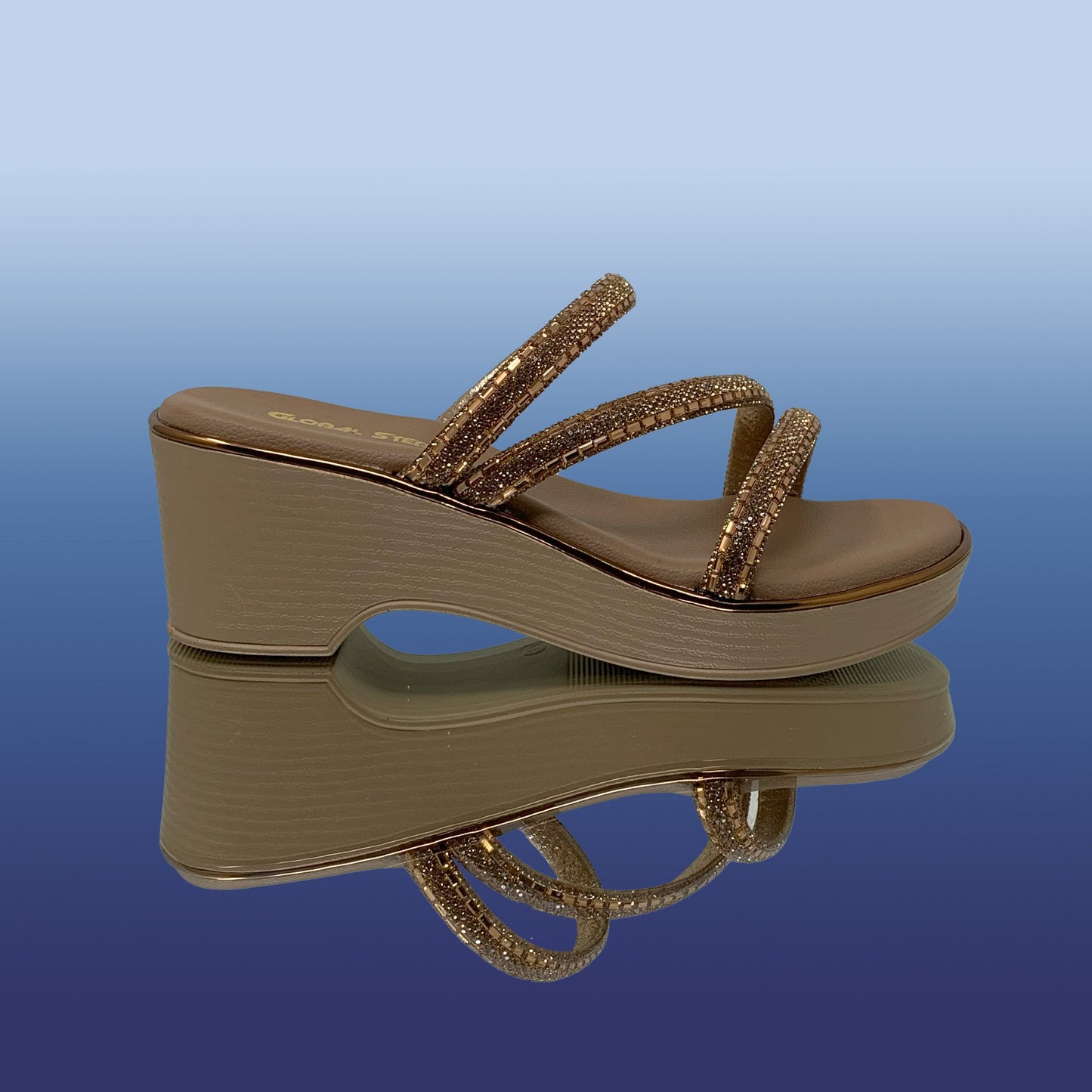 Glitter Glam Wedge Sandals - GlobalStep - shoes - 36