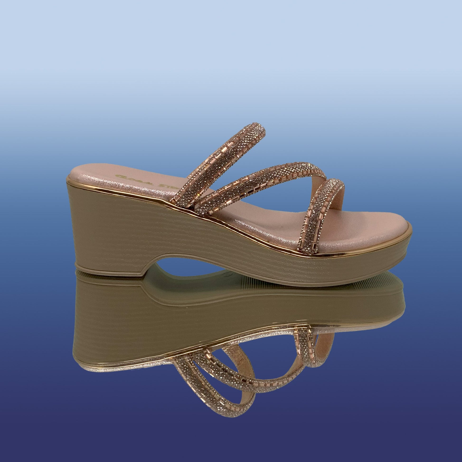 Glitter Glam Wedge Sandals - GlobalStep - shoes - 36
