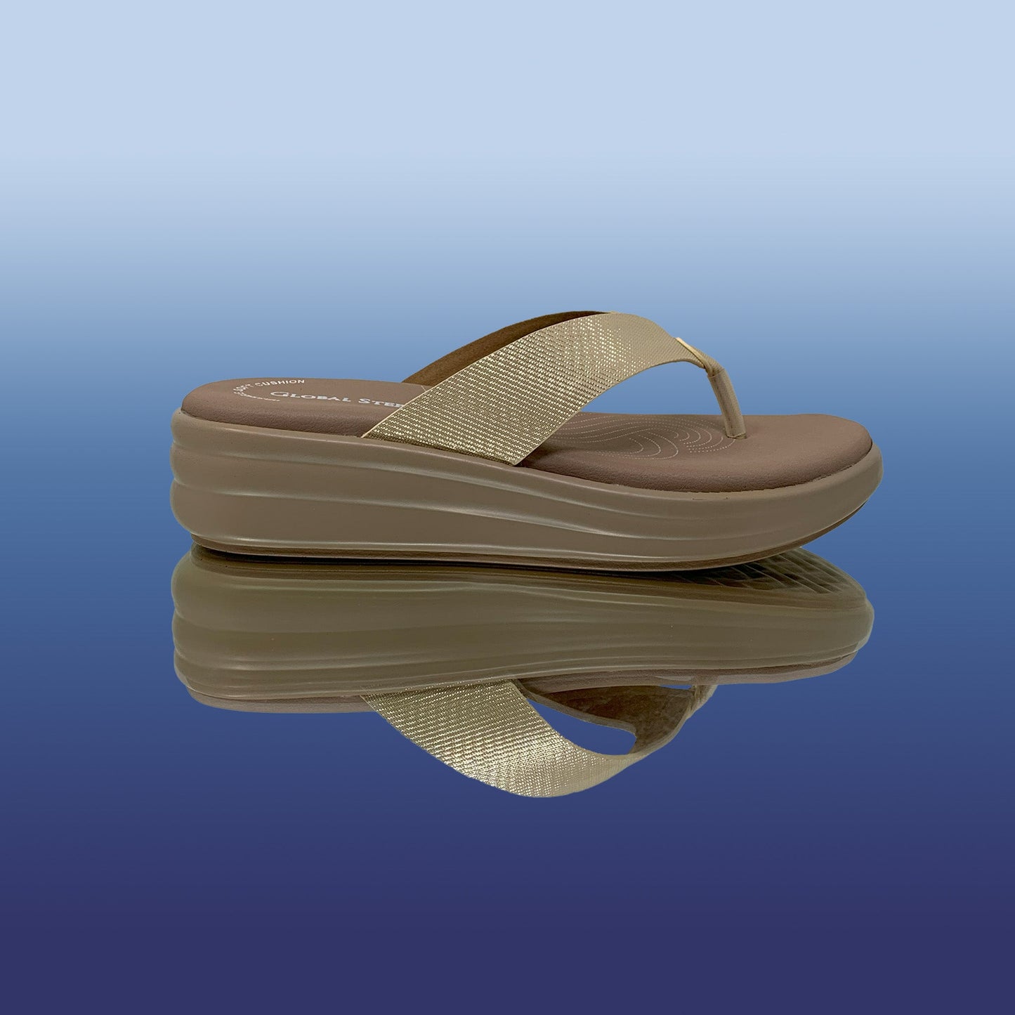 Gold Versatile Platform Wedges - GlobalStep - shoes - 36