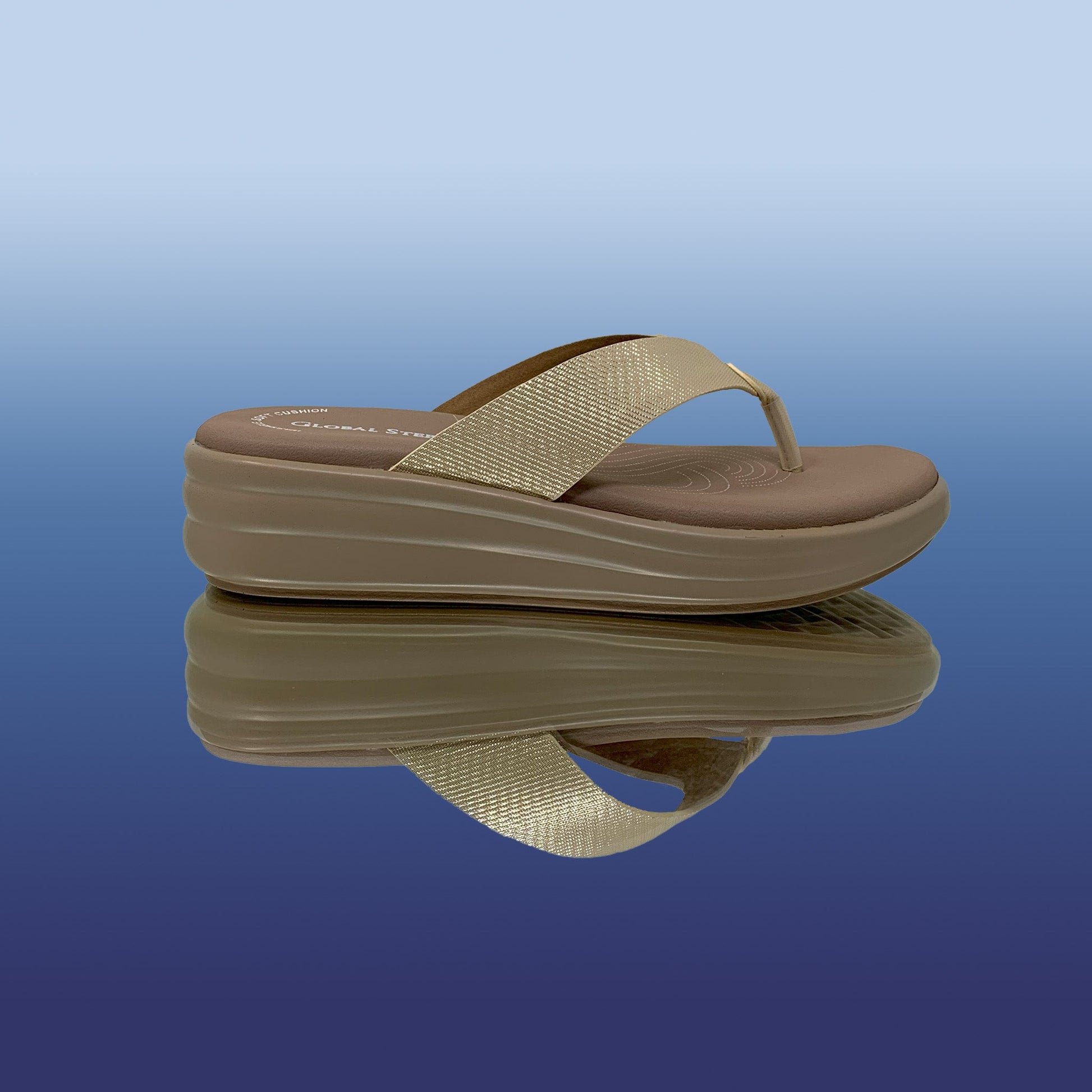 Gold Versatile Platform Wedges - GlobalStep - shoes - 36