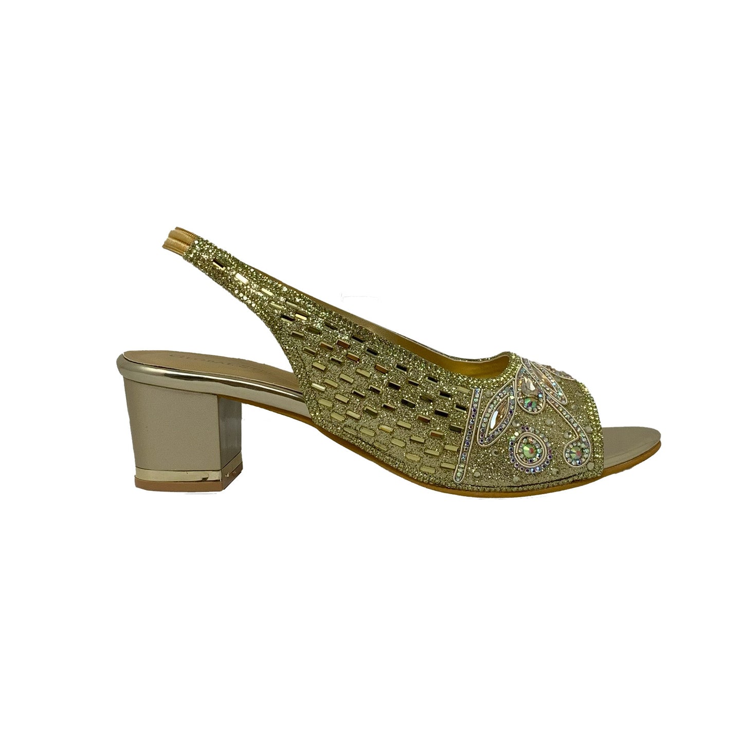 Golden Glow Ethnic Heels - GlobalStep - shoes - 36