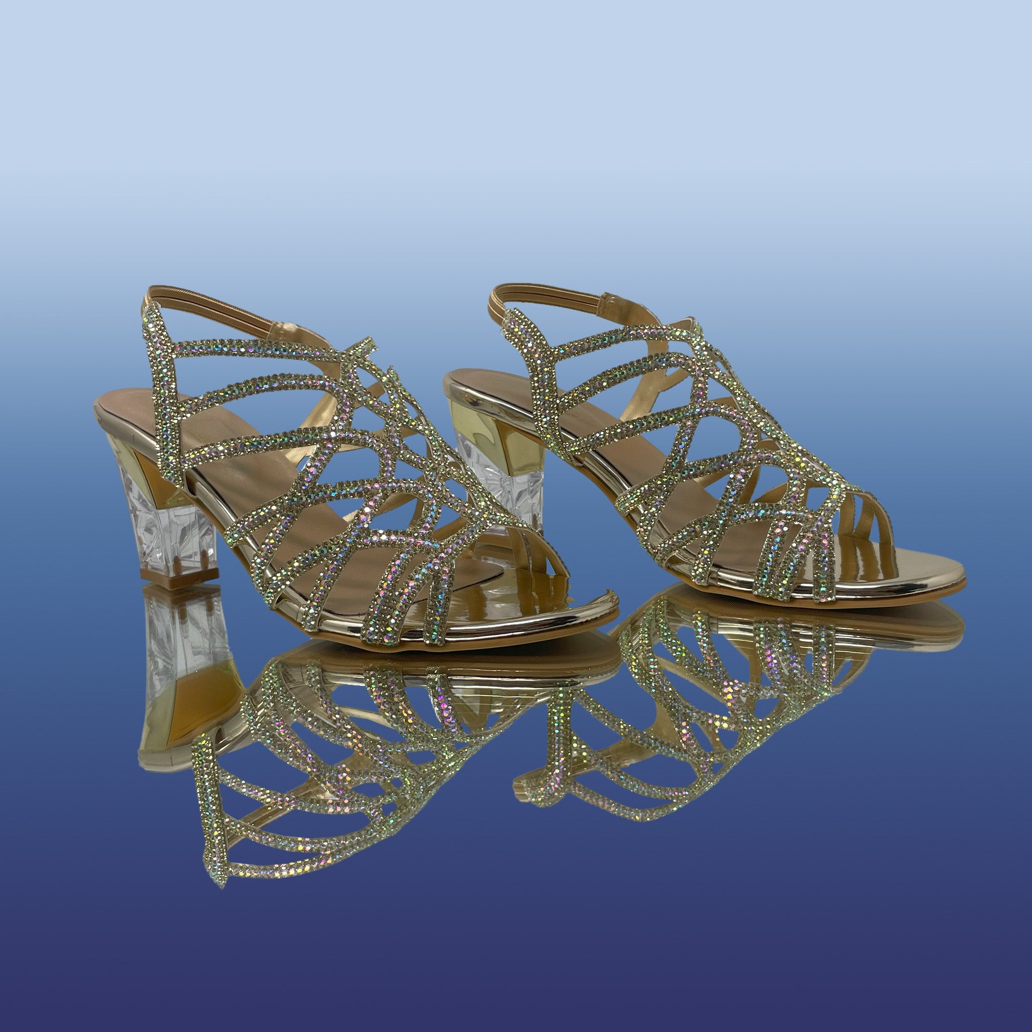 Luxe GoldPop Clear Heels - GlobalStep - Heels - 36