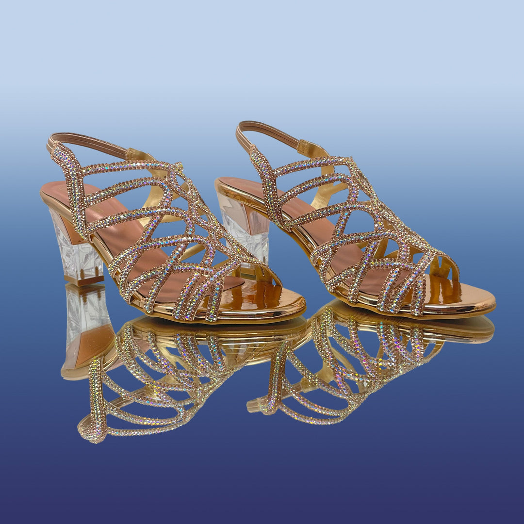 Luxe RoseGold Clear heels - GlobalStep - Heels - 36