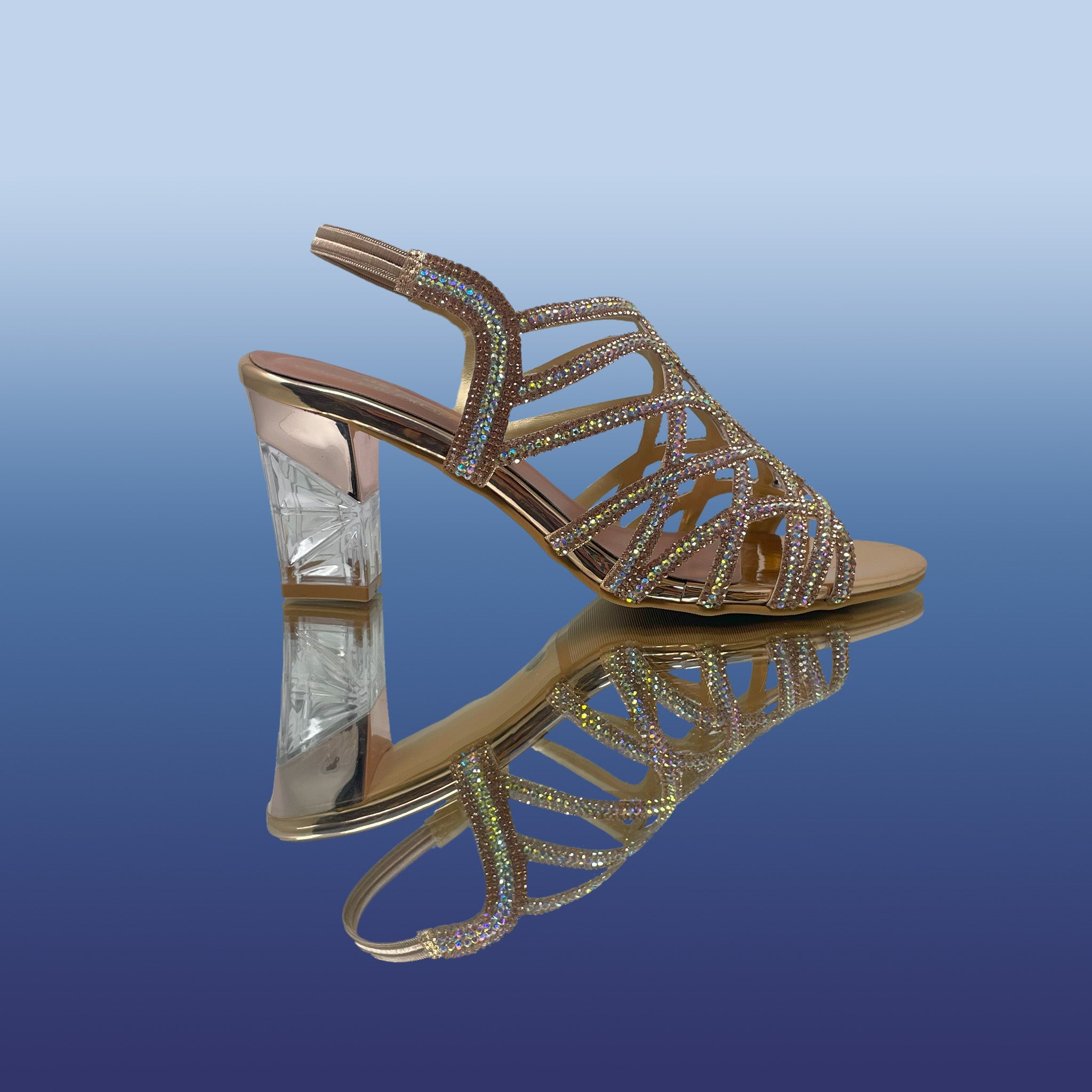 Luxe RoseGold Clear heels - GlobalStep - Heels - 36