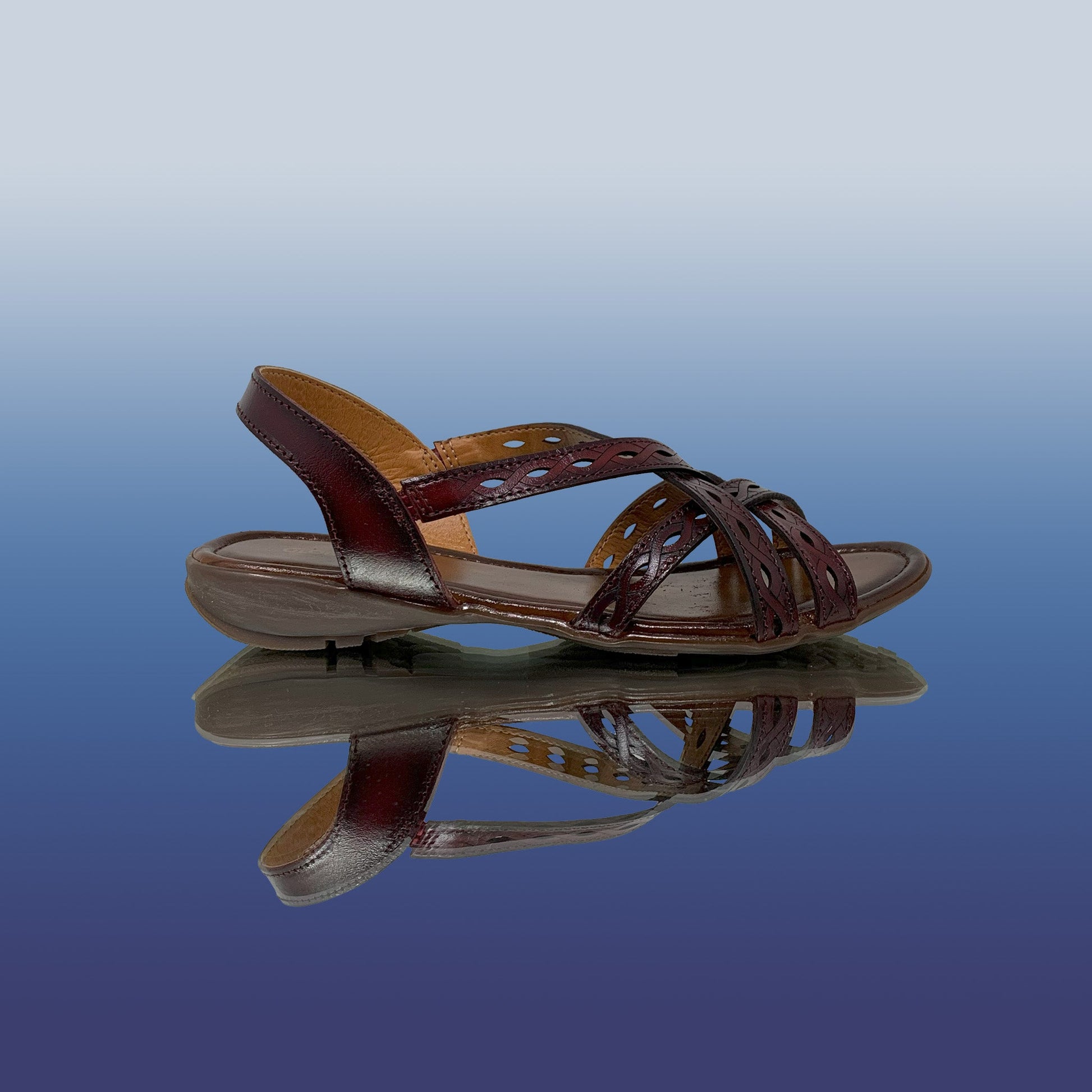Maroon Slingback Sandals - GlobalStep - shoes - 36