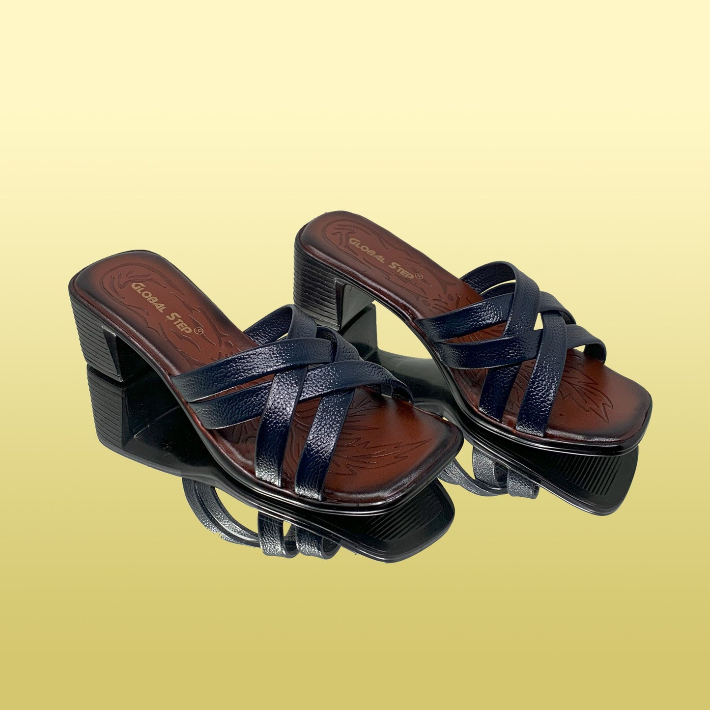 Navy CrissCross Sandals - GlobalStep - shoes - 36