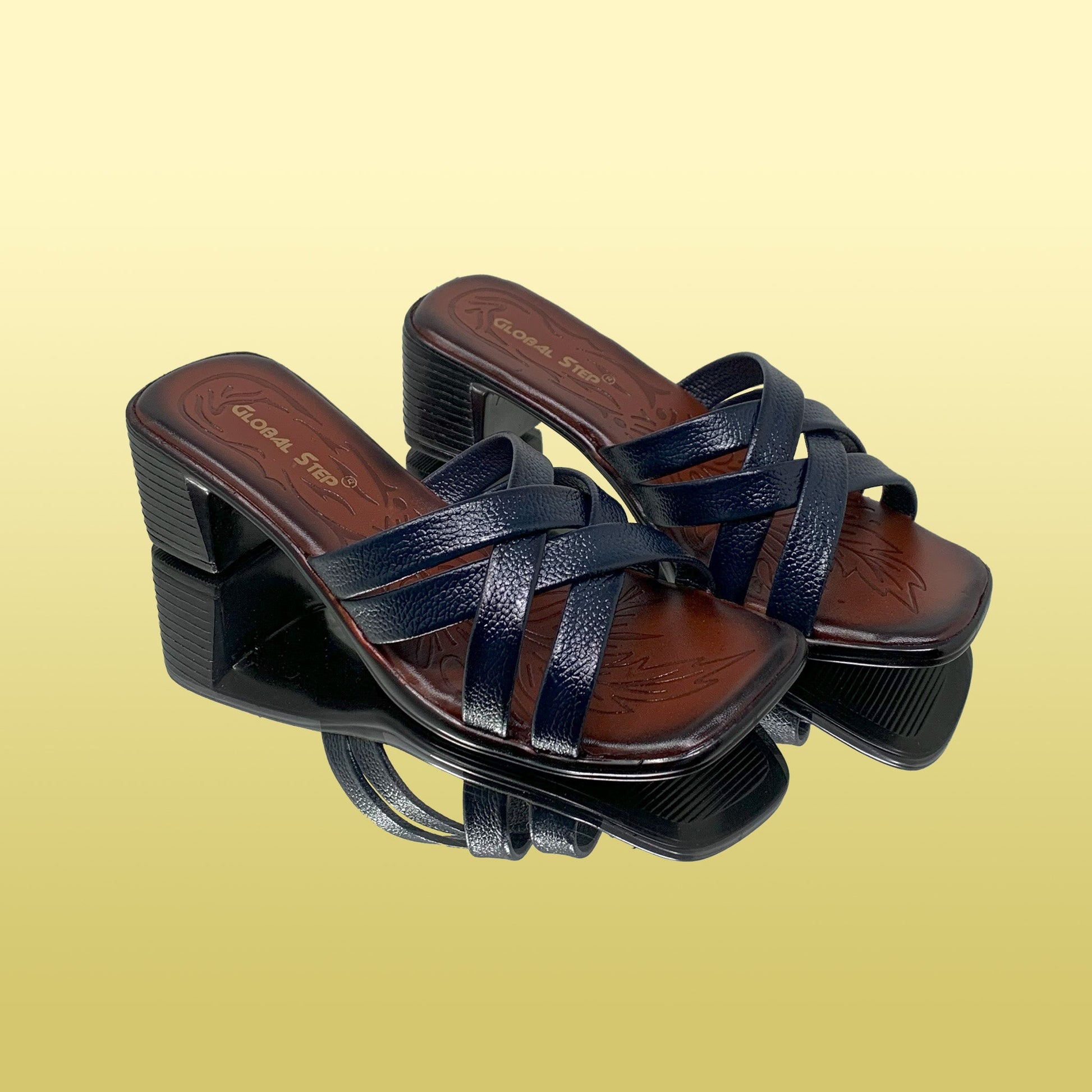 Navy CrissCross Sandals - GlobalStep - shoes - 36
