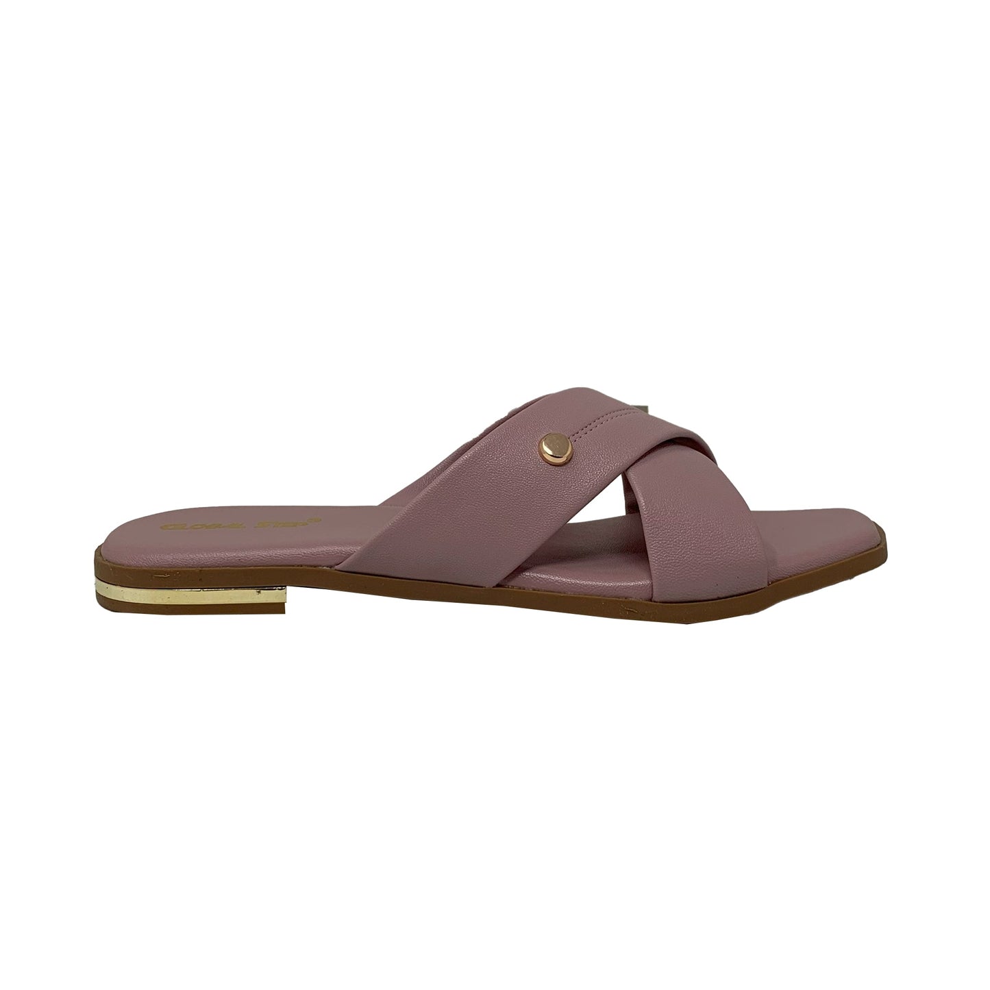 Pink Cross - Strap Flats - GlobalStep - shoes - 36