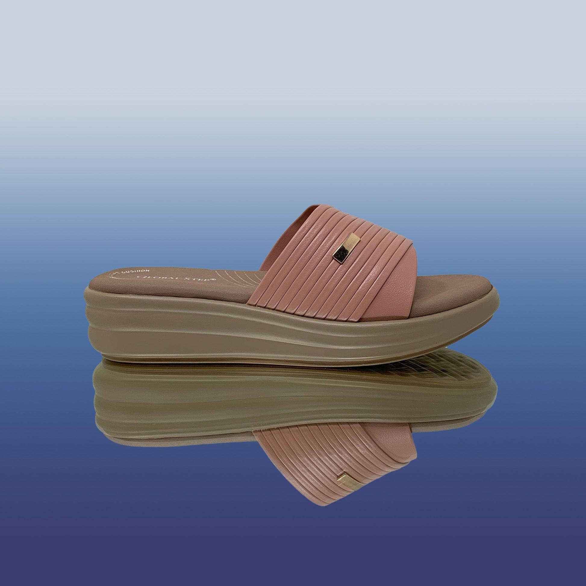Pink Platform Slides - GlobalStep - shoes - 36