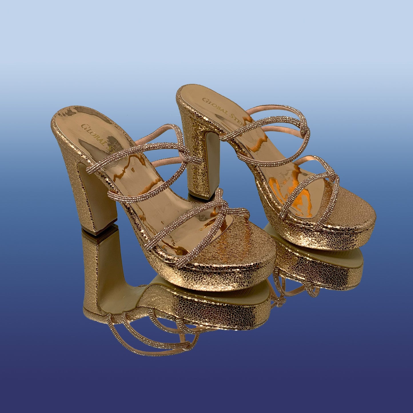 RoseGold High Heels - GlobalStep - shoes - 35