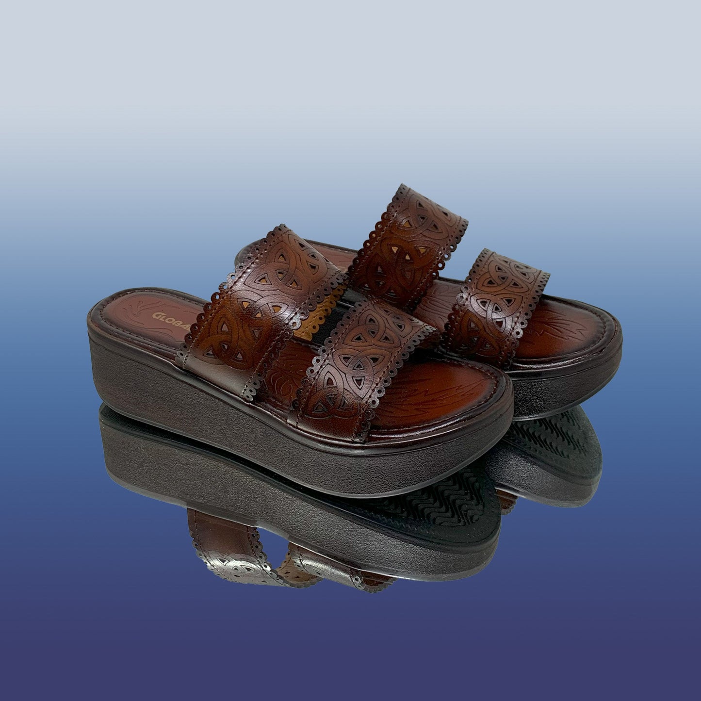 Rust platform sandals - GlobalStep - shoes - 36