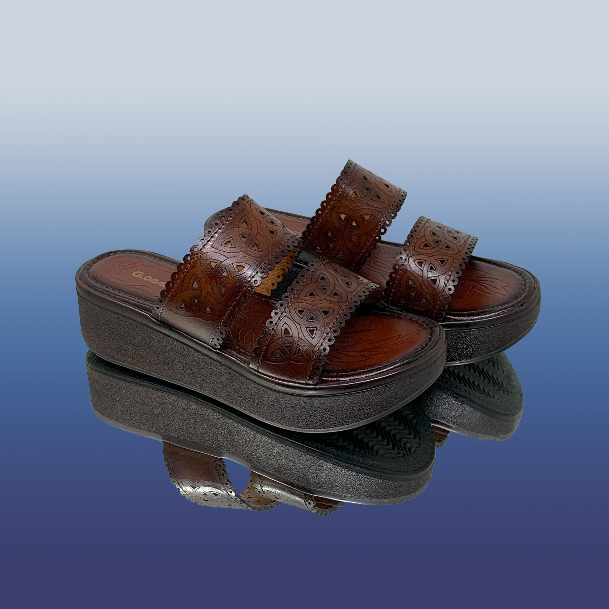 Rust platform sandals - GlobalStep - shoes - 36