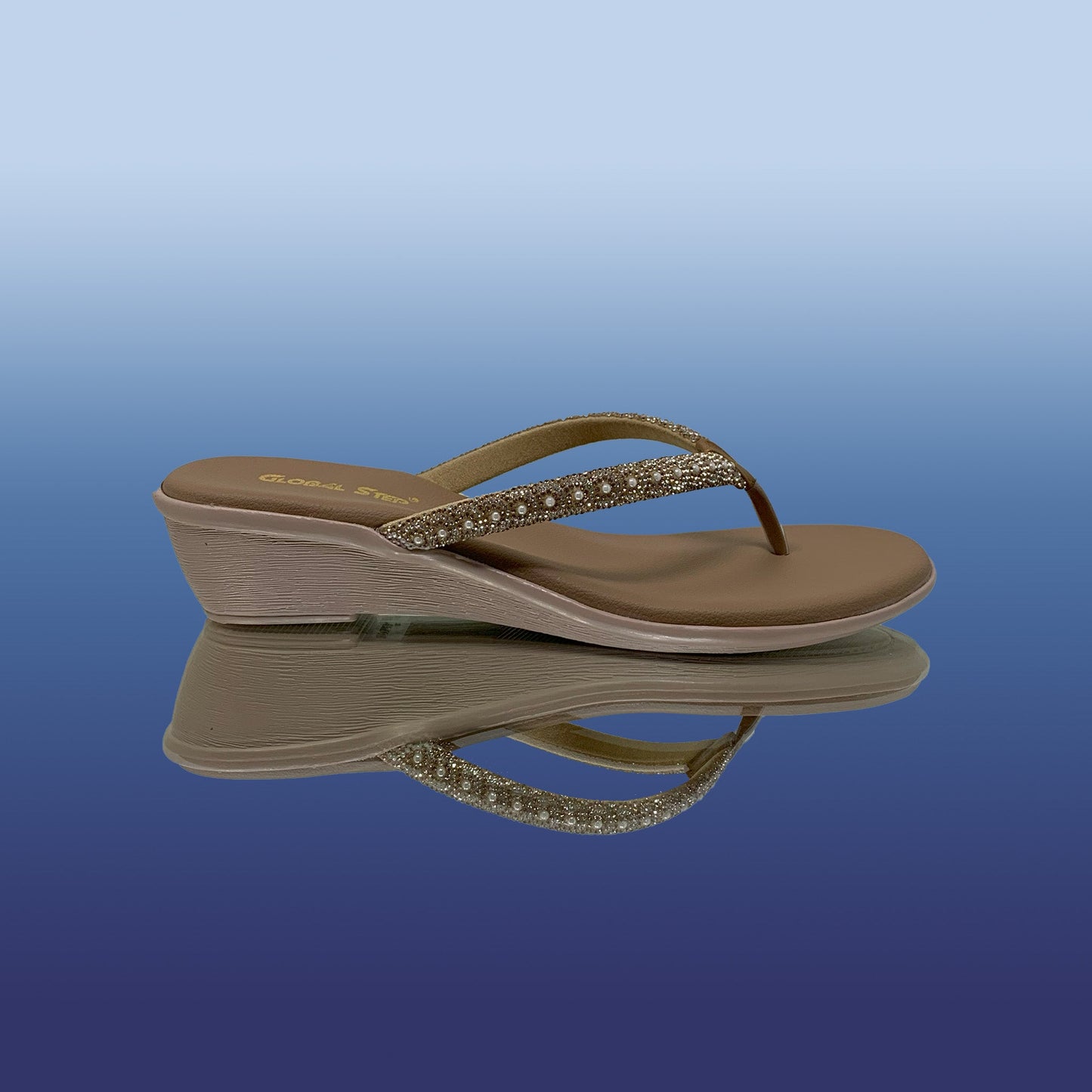 Stylish Rhinestone Wedge Sandals - GlobalStep - shoes - 36