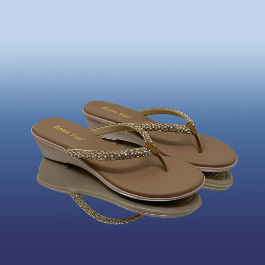 Stylish Rhinestone Wedge Sandals - GlobalStep - shoes - 36